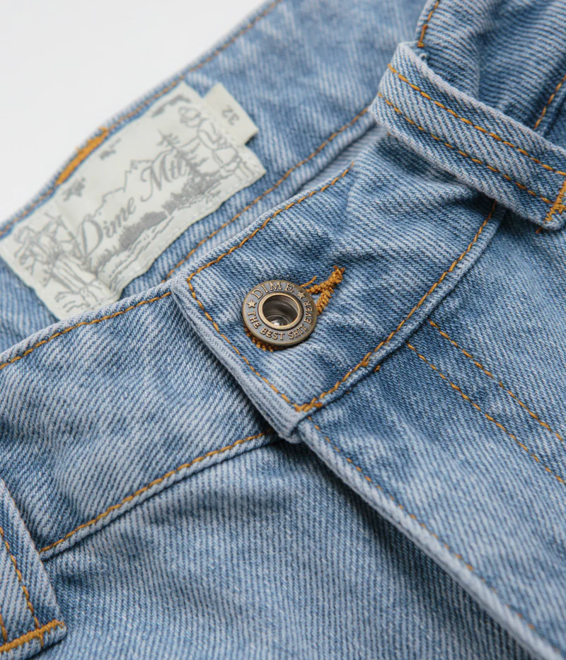 Dime Carpenter Denim Shorts - Blue Washed - Image 7