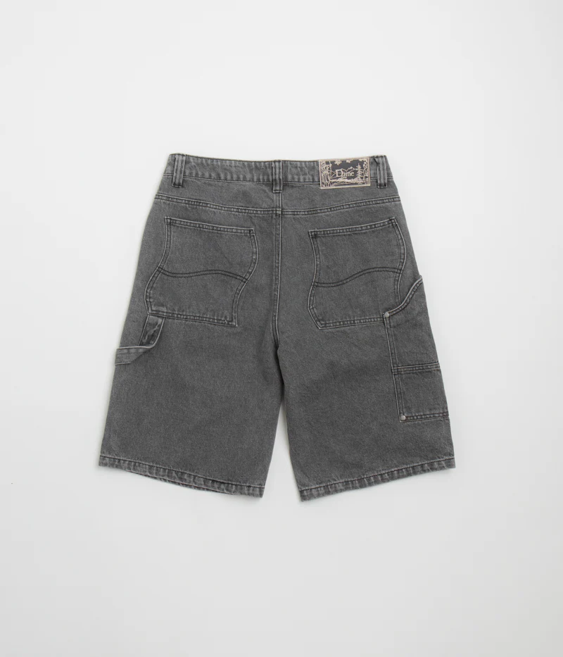 Dime Carpenter Denim Shorts - Faded Black - Image 3