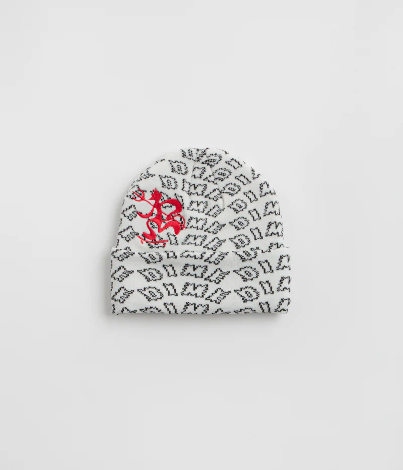 Dime Chopper Fold Beanie - White
