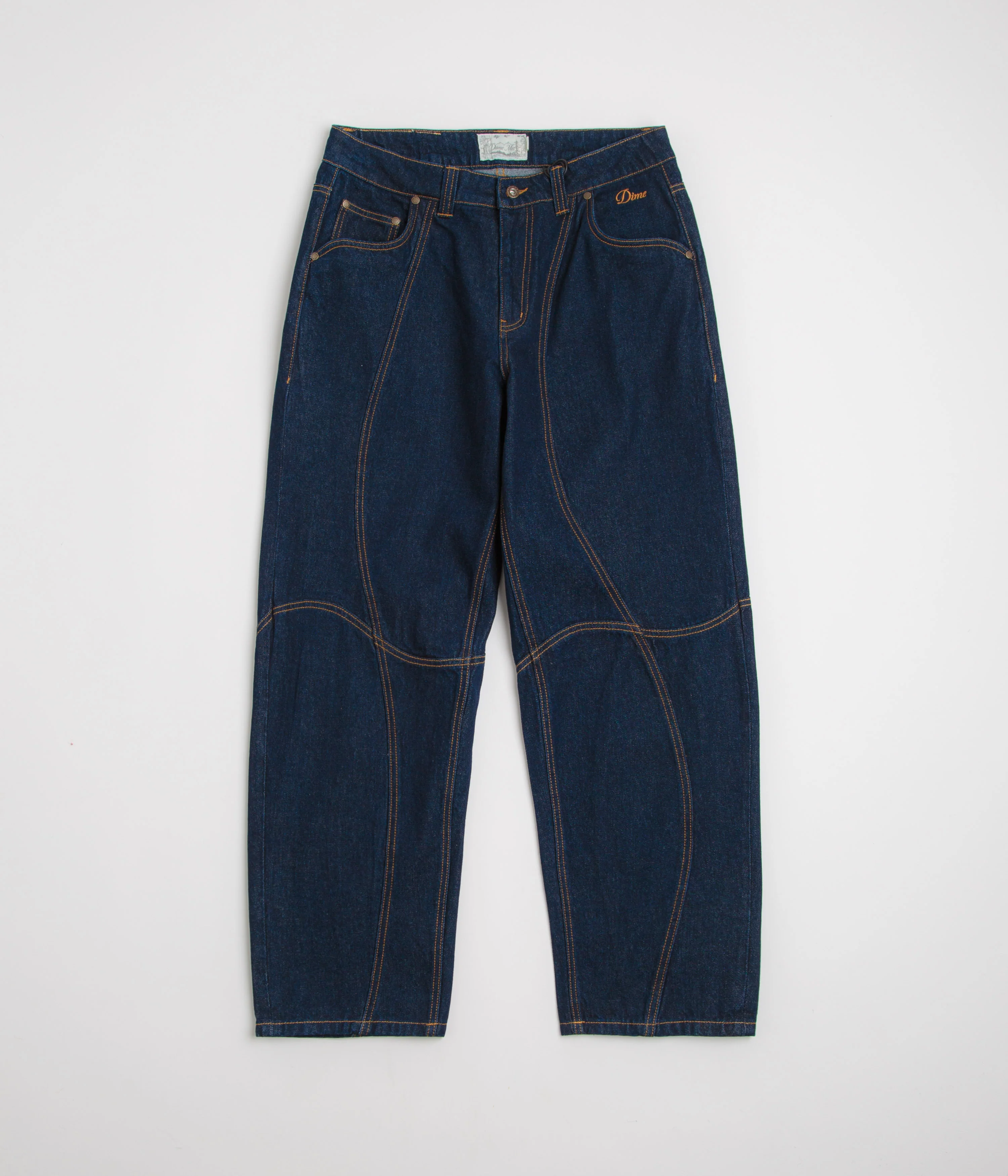 Dime Classic Baggy Denim Pants - Indigo Paneled