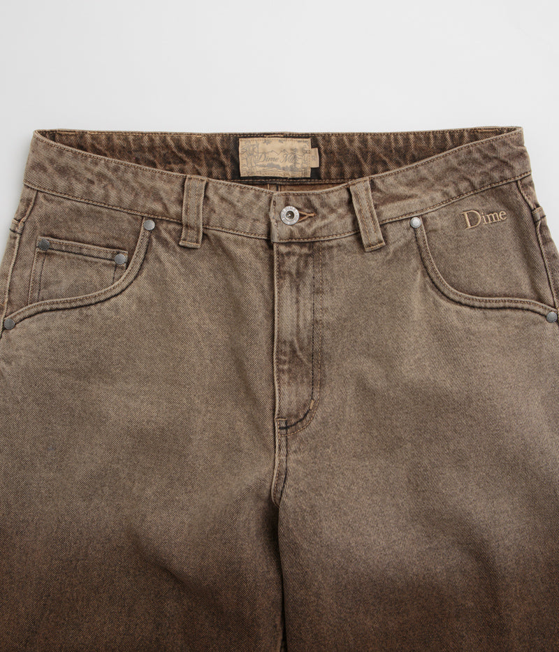 Dime Classic Baggy Jeans - Dipped Sandblasted Brown - Image 4
