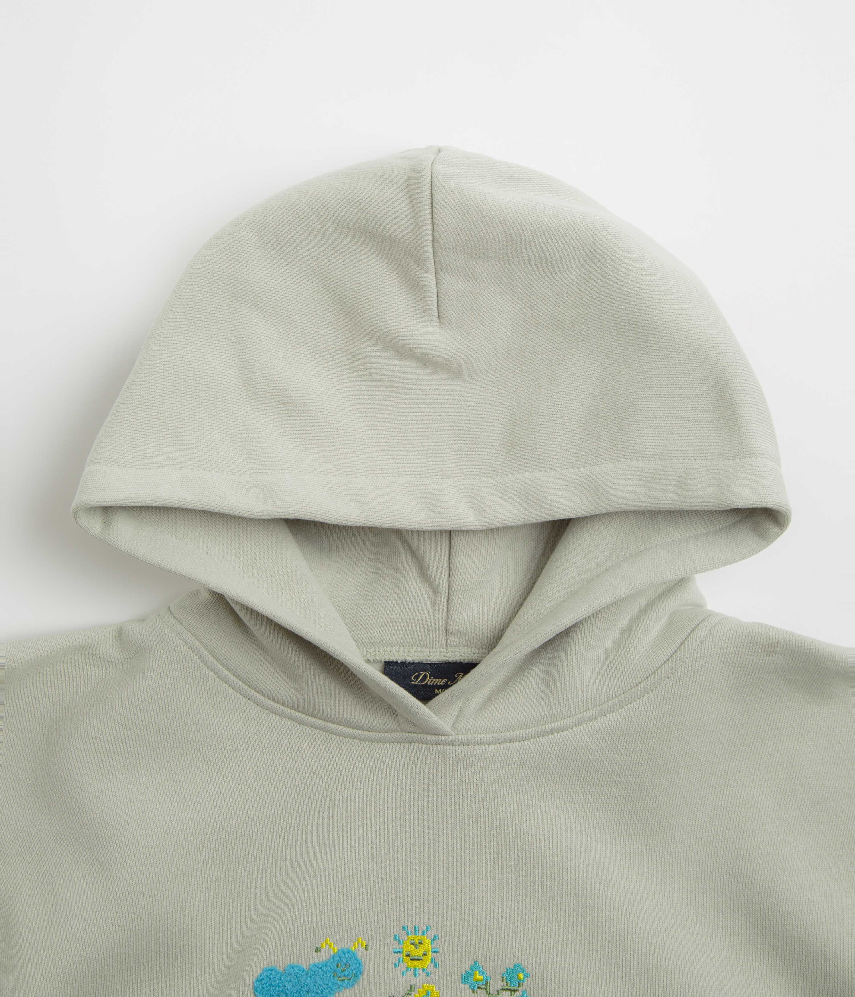 Dime Classic Cross Stitch Hoodie - Charcoal Moss - Image 2