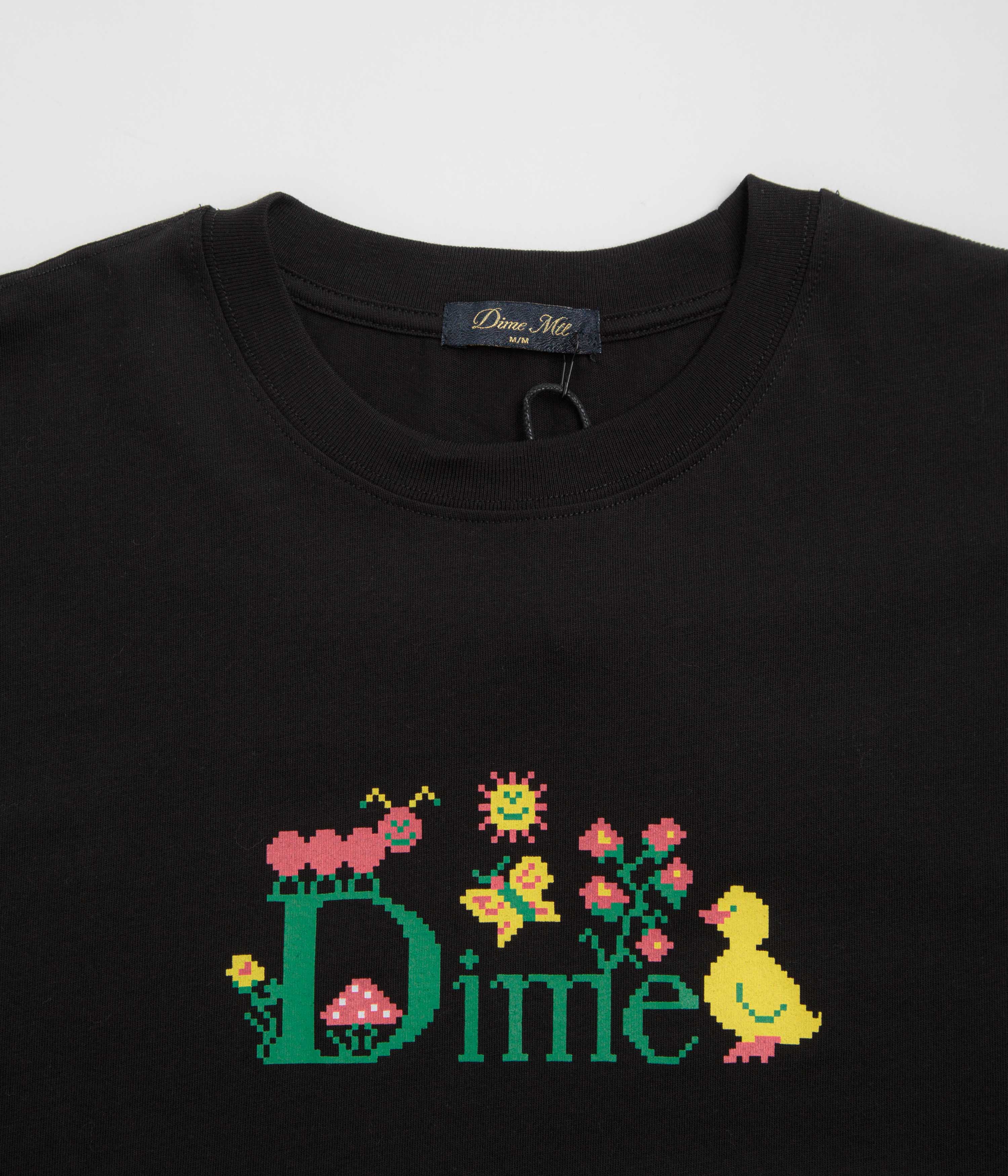 Dime Classic Cross Stitch T-Shirt - Black - Image 3