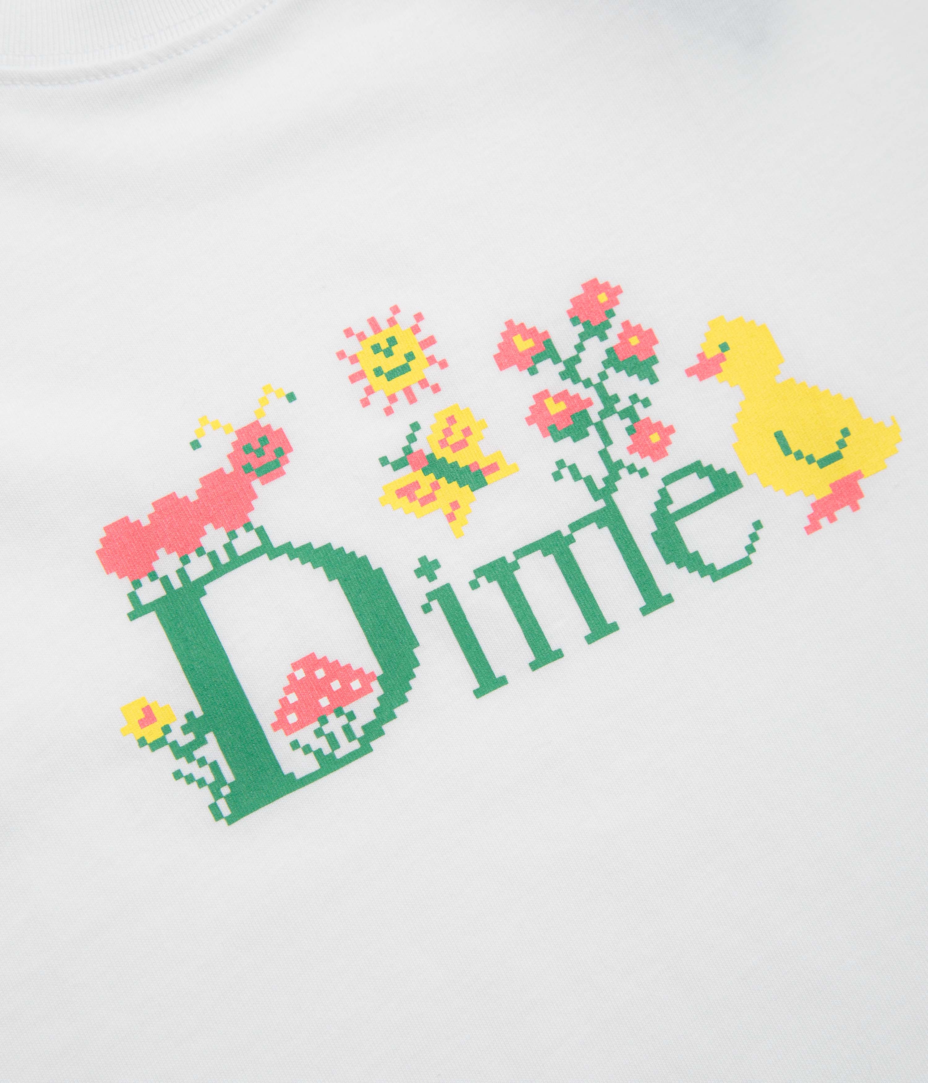 Dime Classic Cross Stitch T-Shirt - White - Image 2
