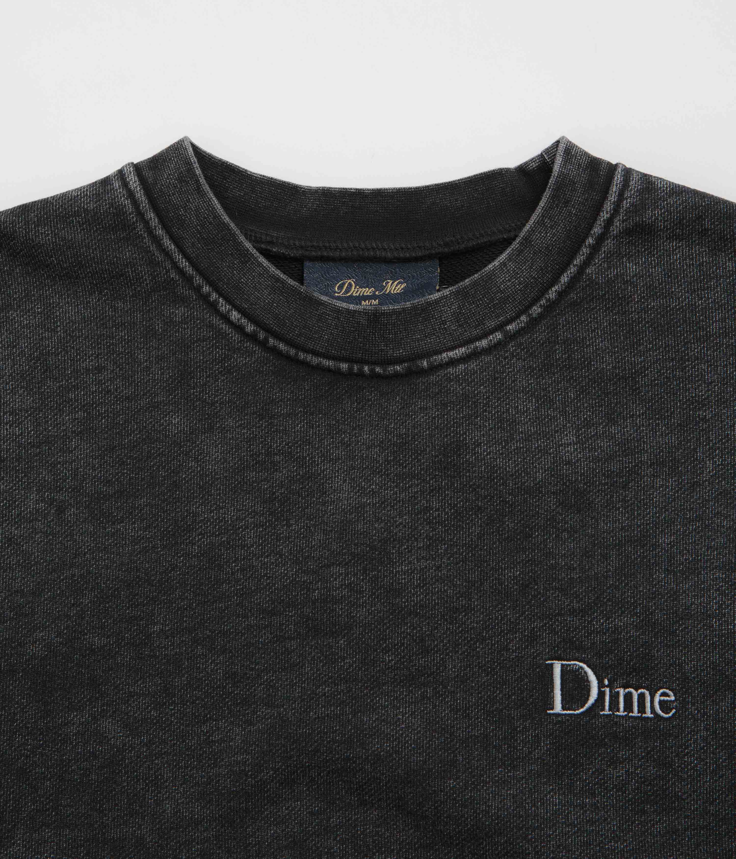Dime Classic French Terry Crewneck Sweatshirt - Faded Black - Image 3