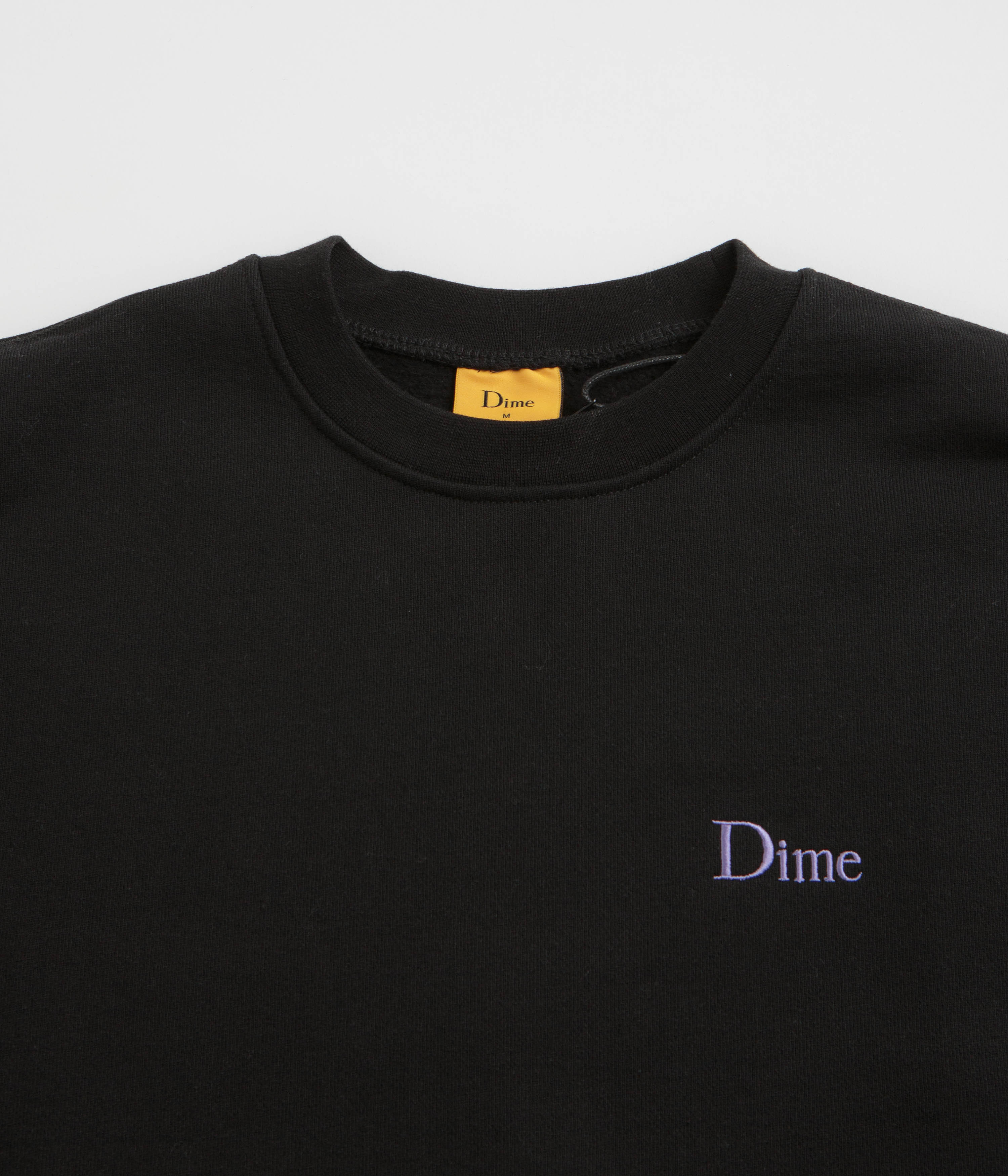 Dime Classic Small Logo Crewneck Sweatshirt - Black - Image 2
