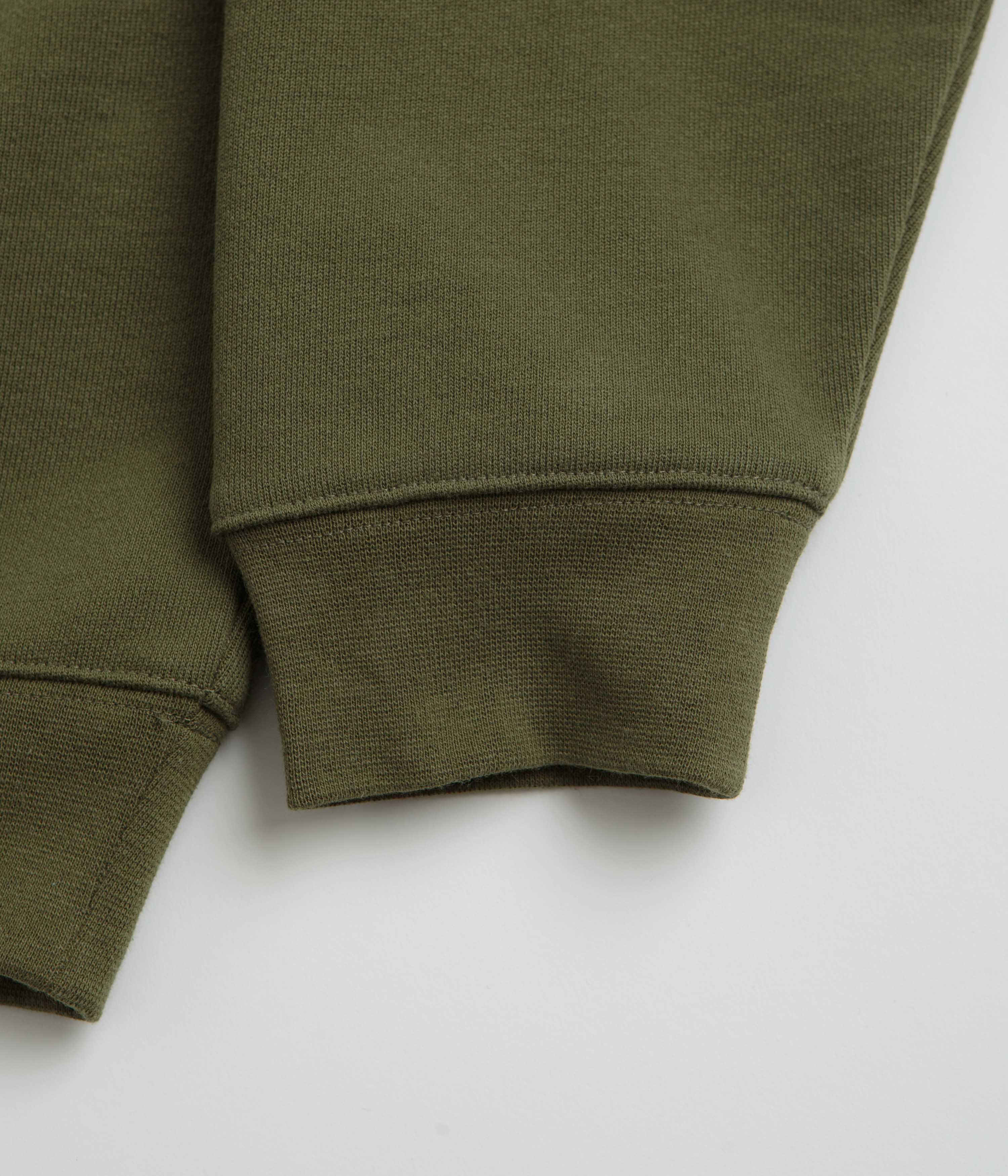 Dime Classic Small Logo Crewneck Sweatshirt - Dark Olive - Image 2