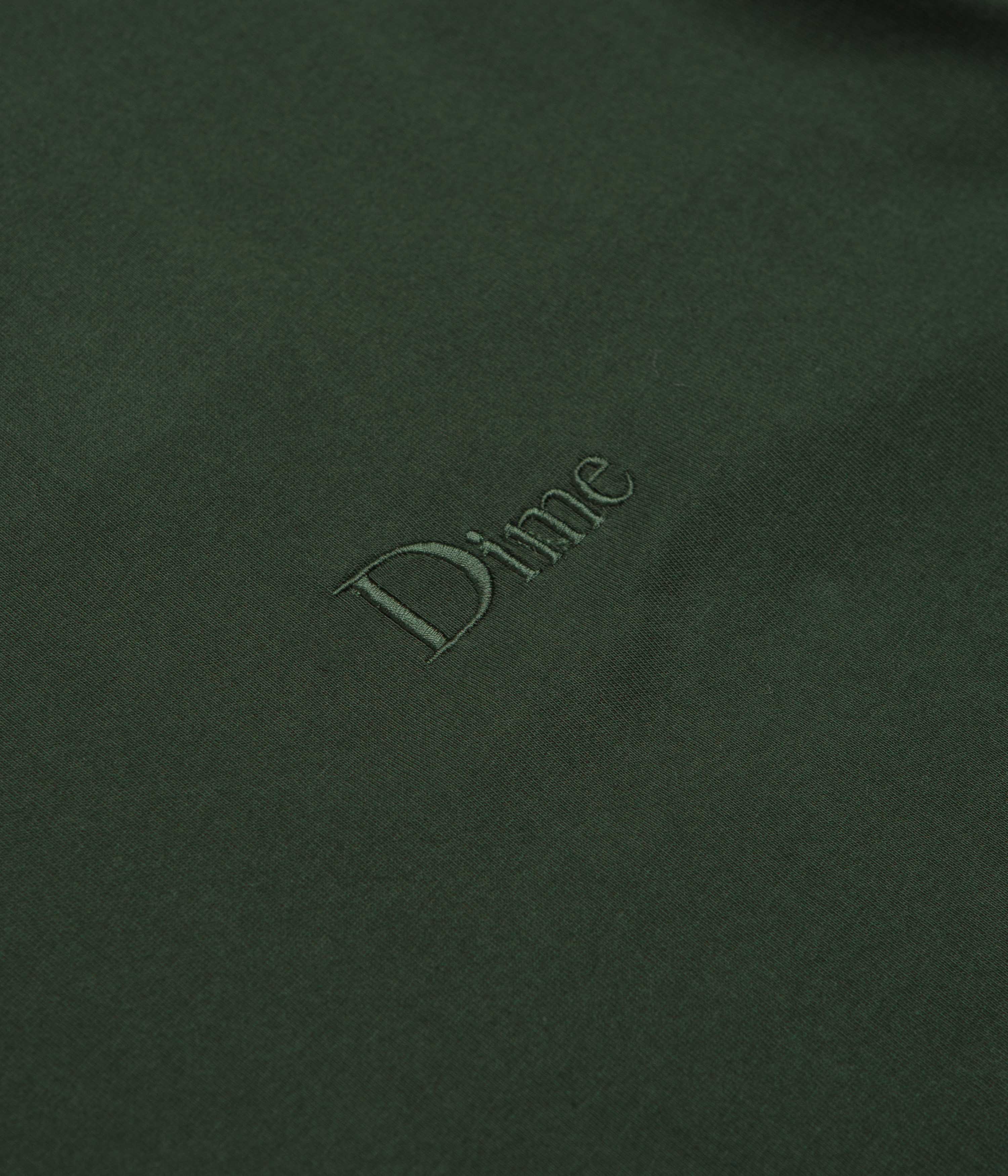 Dime Classic Small Logo T-Shirt - Forest Green - Image 3