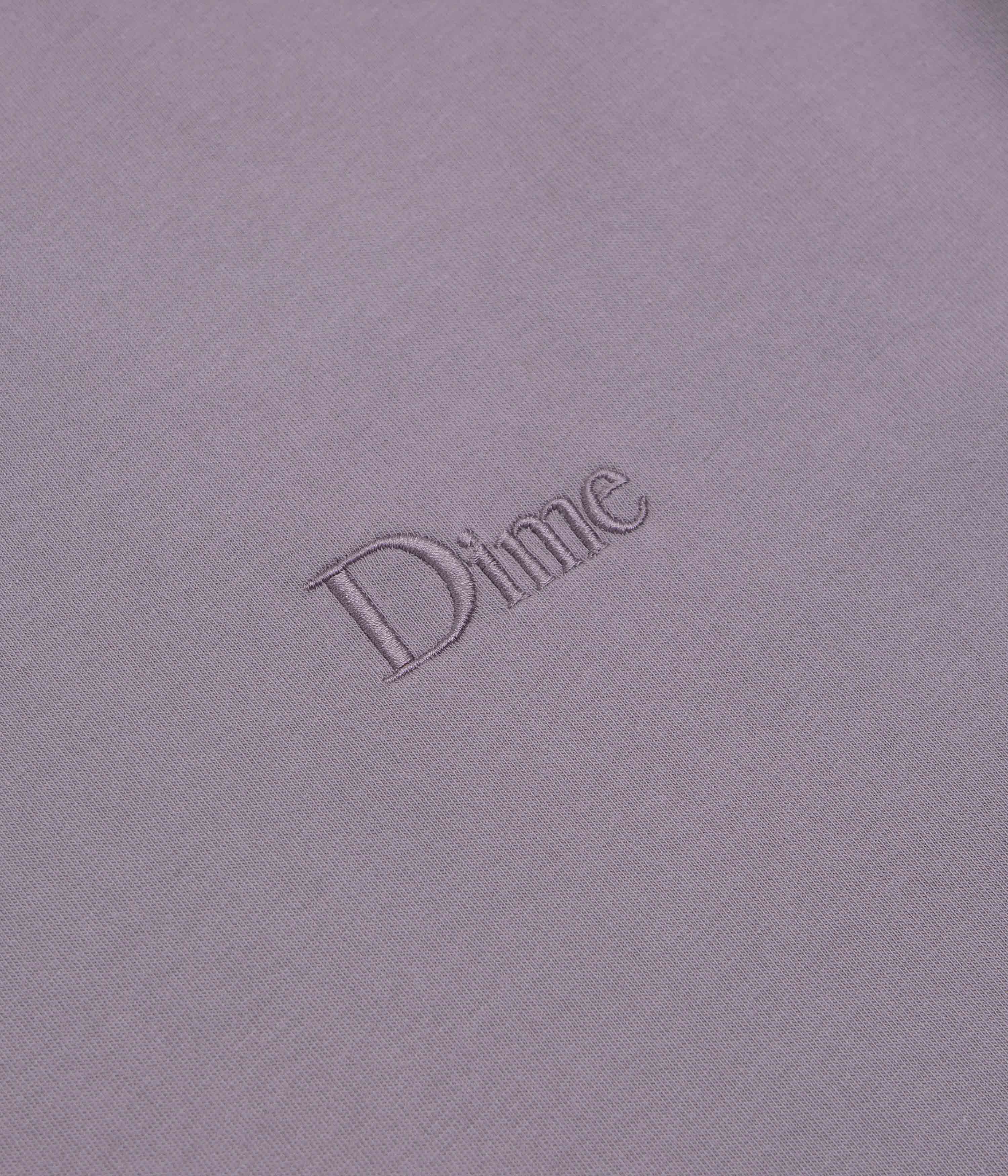 Dime Classic Small Logo T-Shirt - Plum Grey - Image 3