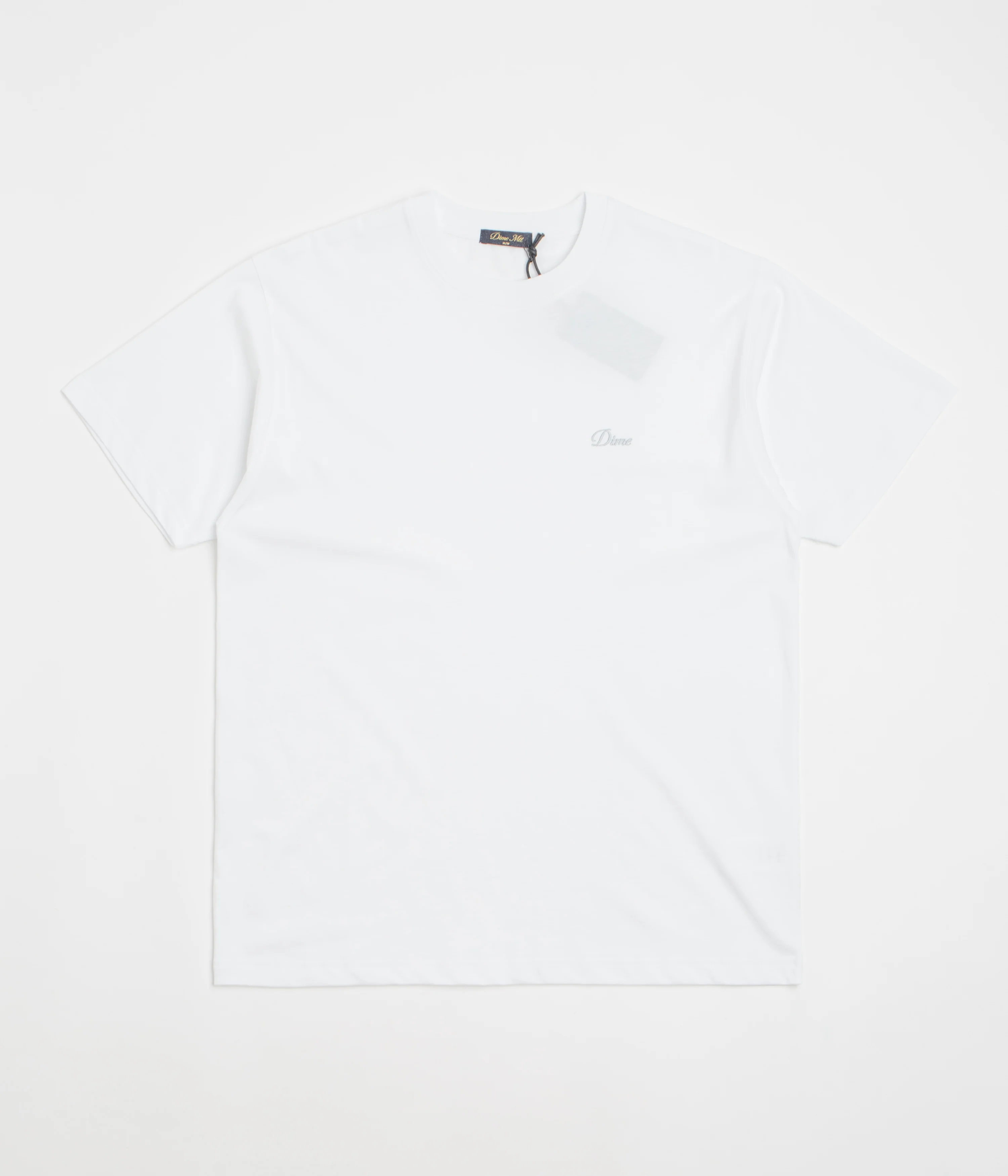 Dime Cursive Small Logo T-Shirt - White