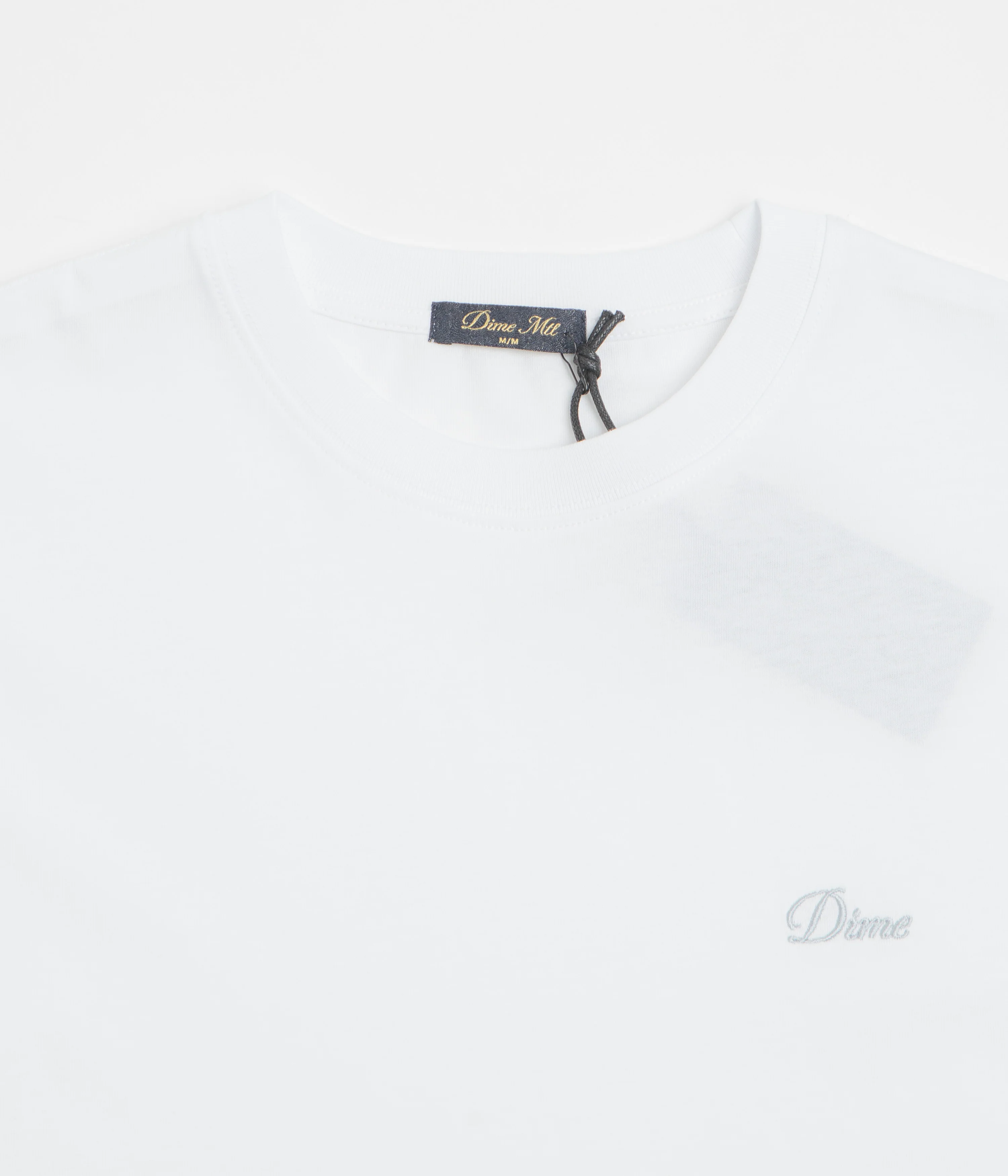 Dime Cursive Small Logo T-Shirt - White - Image 2