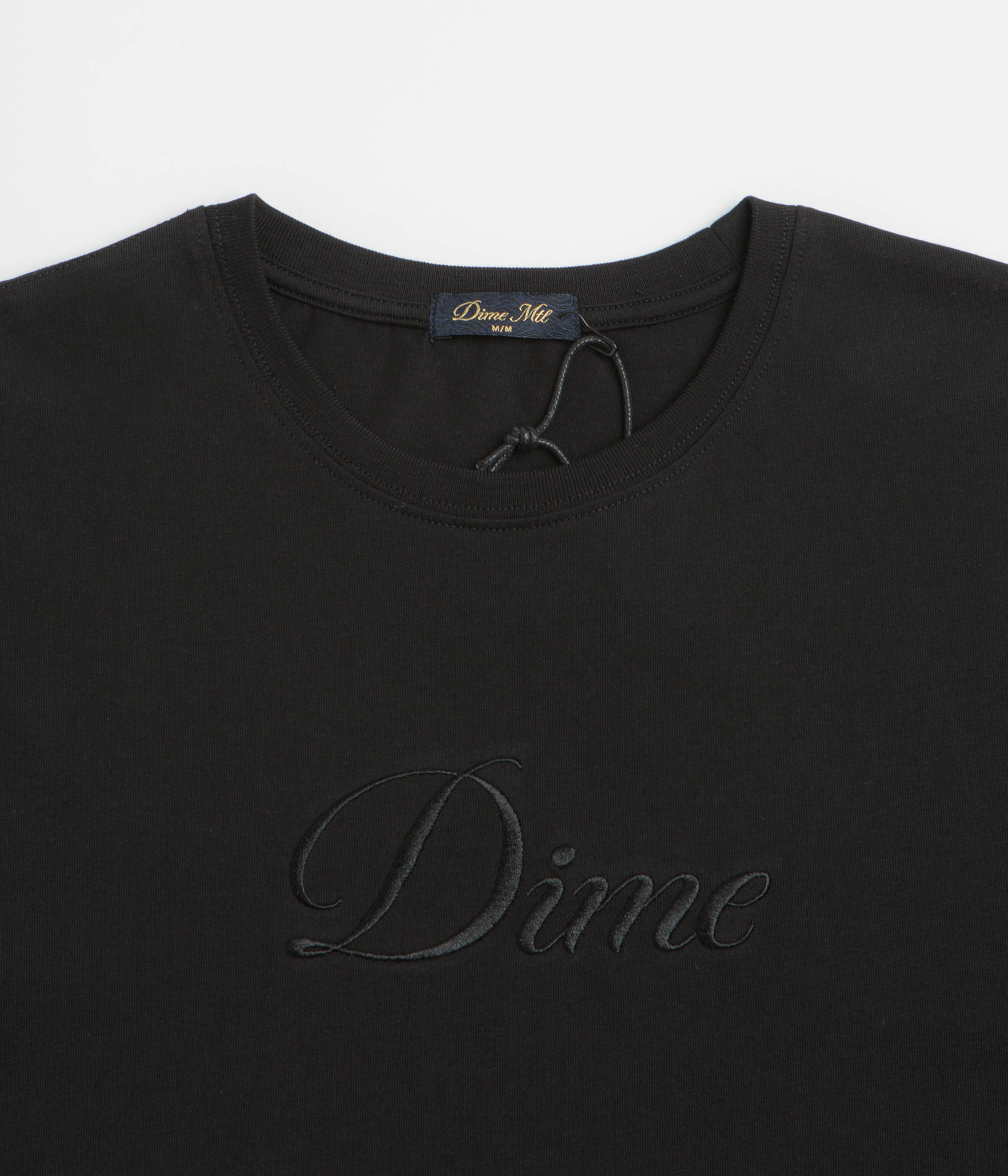 Dime Cursive T-Shirt - Black - Image 2
