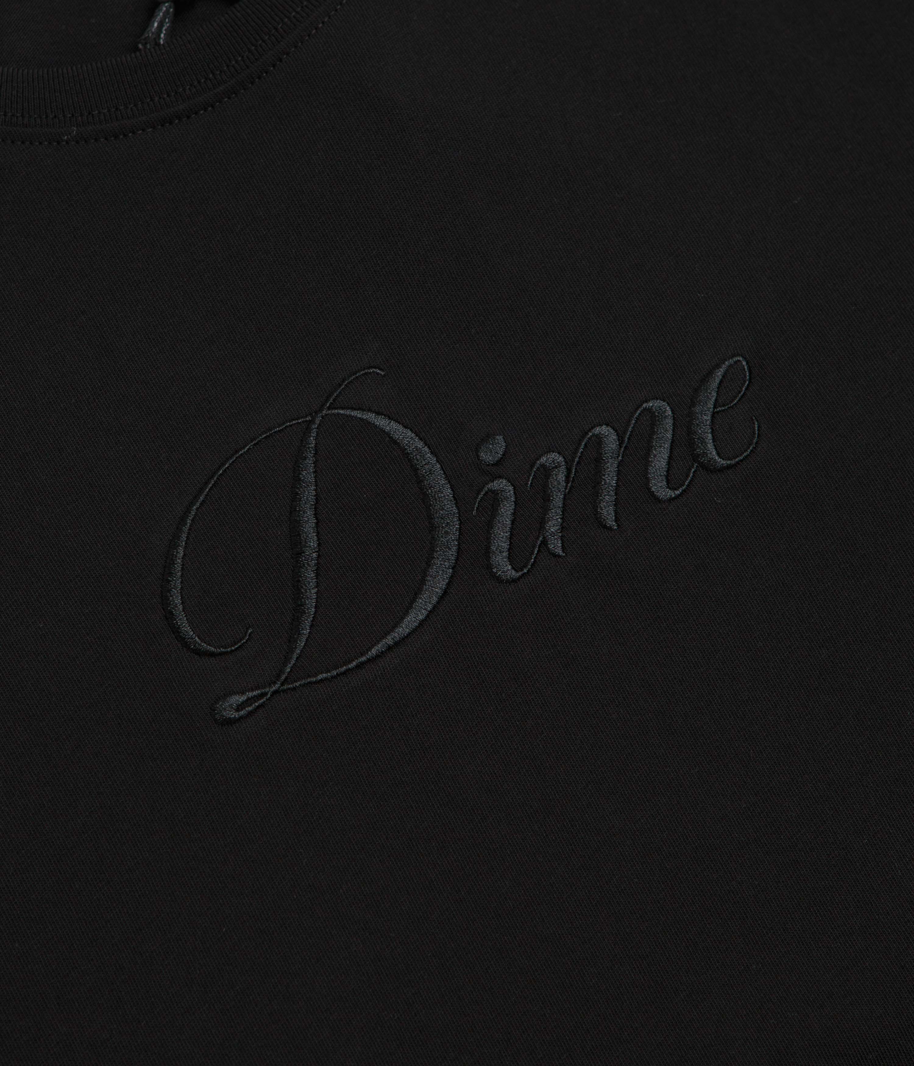 Dime Cursive T-Shirt - Black - Image 3