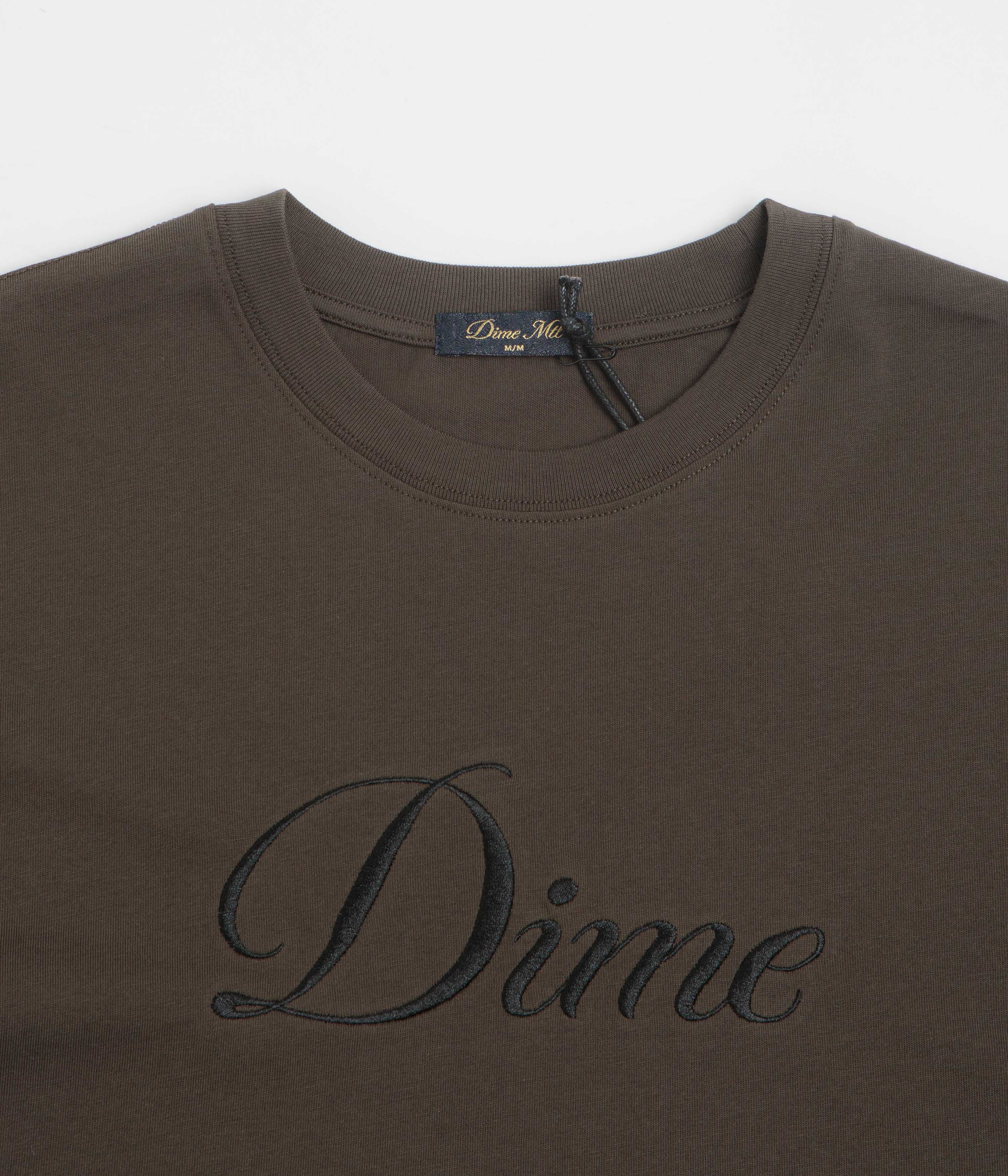 Dime Cursive T-Shirt - Vintage Black - Image 2