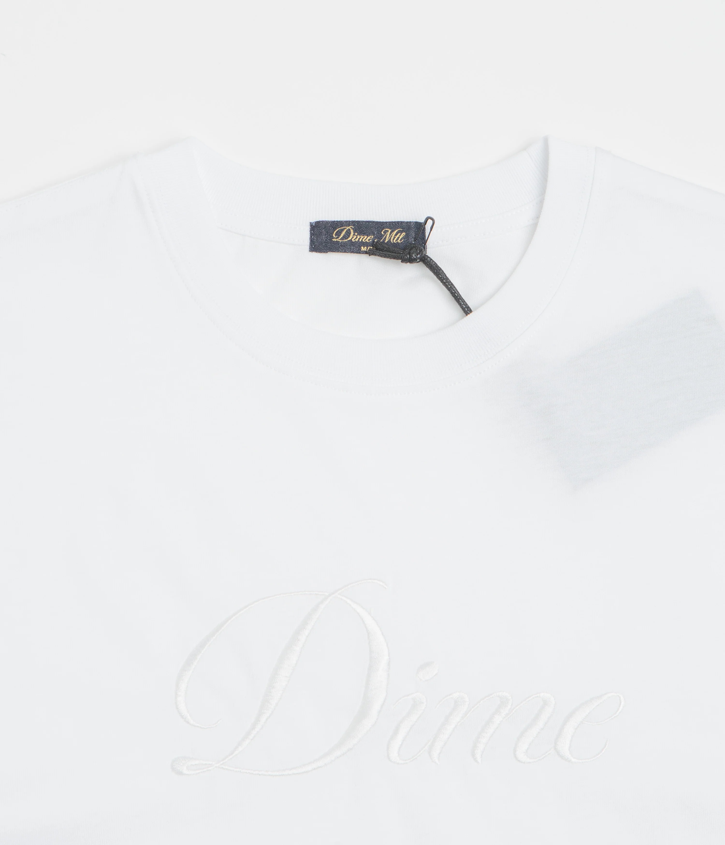 Dime Cursive T-Shirt - White - Image 2