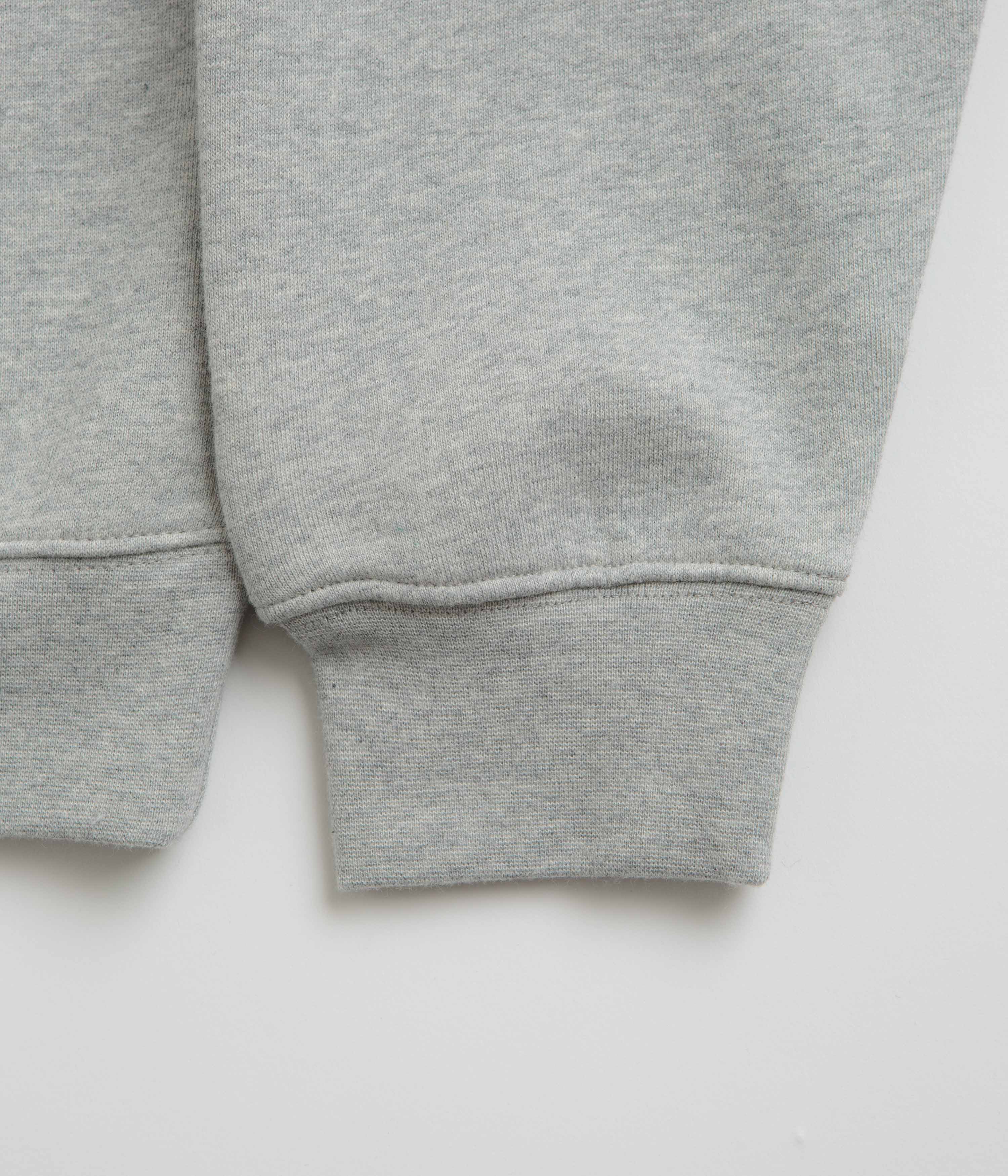 Dime Cursive Zip Hoodie - Heather Grey - Image 4