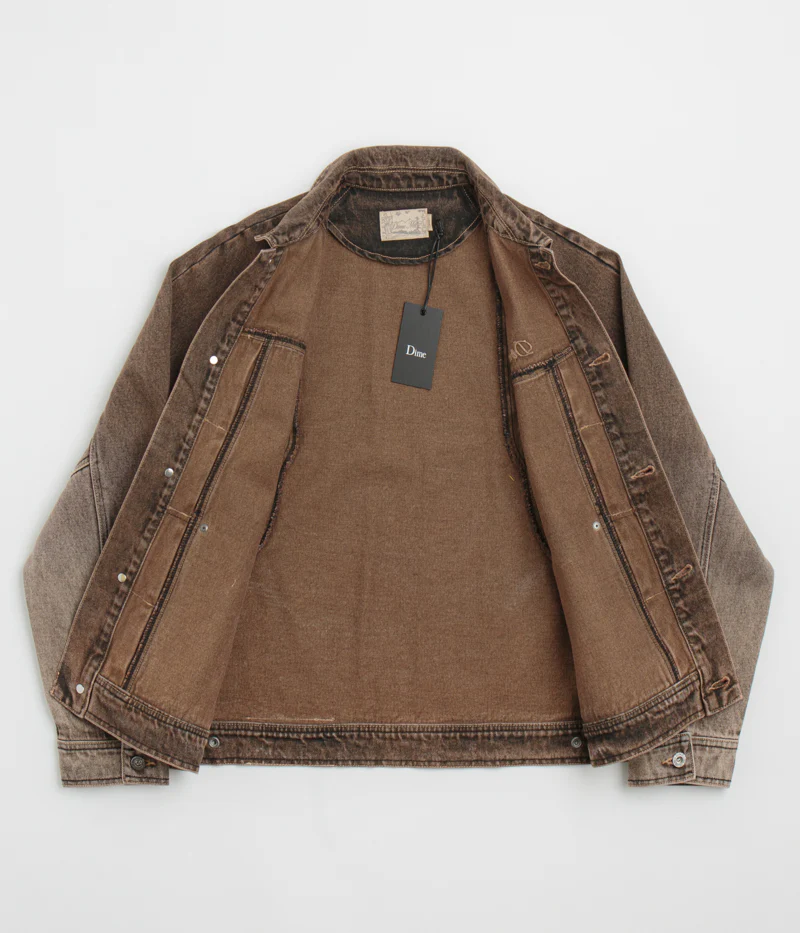 Dime Denim Jacket - Dipped Sandblasted Brown - Image 2