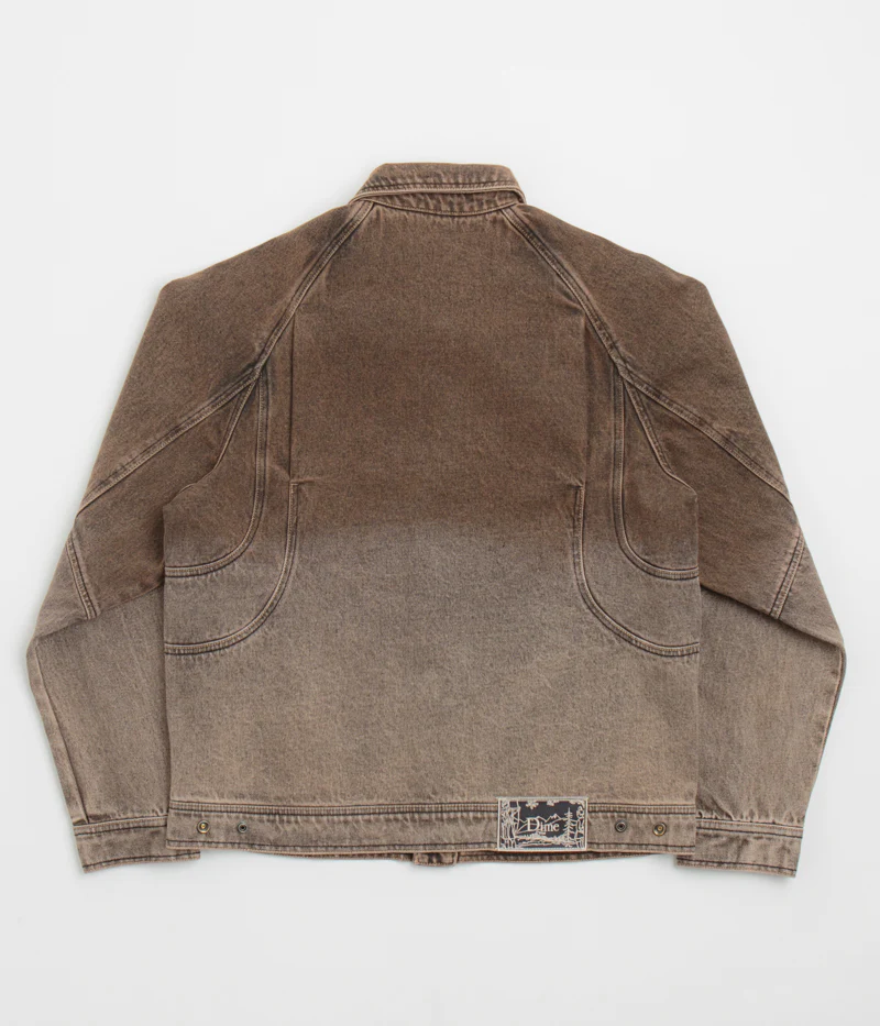 Dime Denim Jacket - Dipped Sandblasted Brown - Image 3