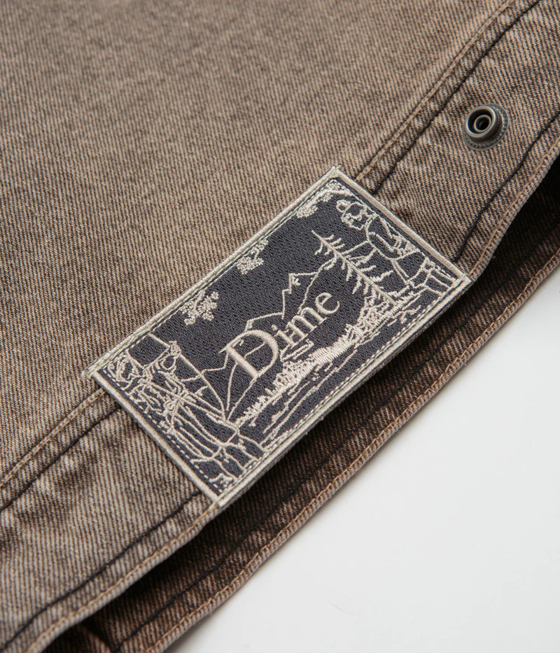 Dime Denim Jacket - Dipped Sandblasted Brown - Image 7