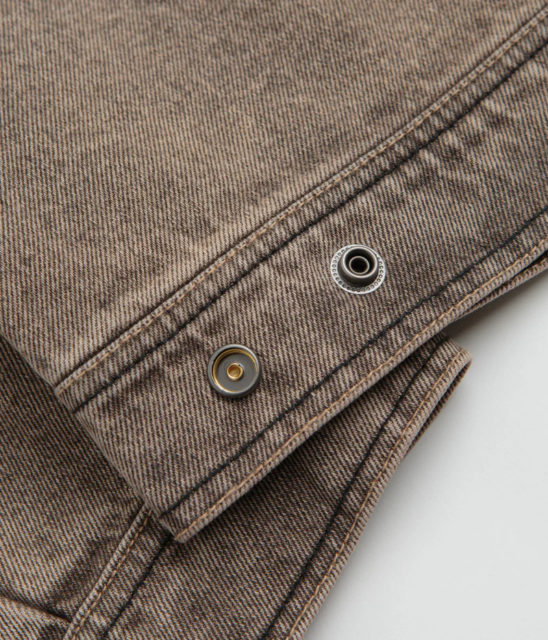 Dime Denim Jacket - Dipped Sandblasted Brown - Image 8