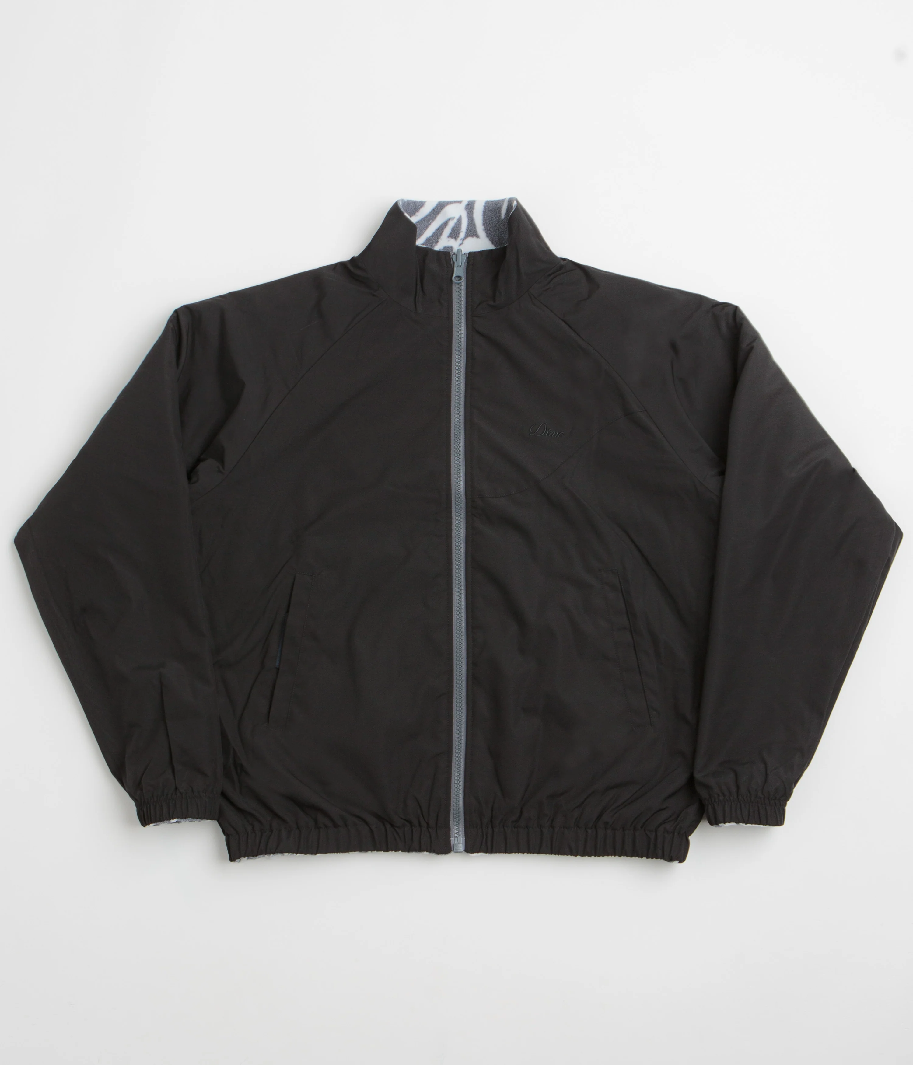 Dime Reversible Chilling Full Zip Fleece - Grey / Black - Image 2