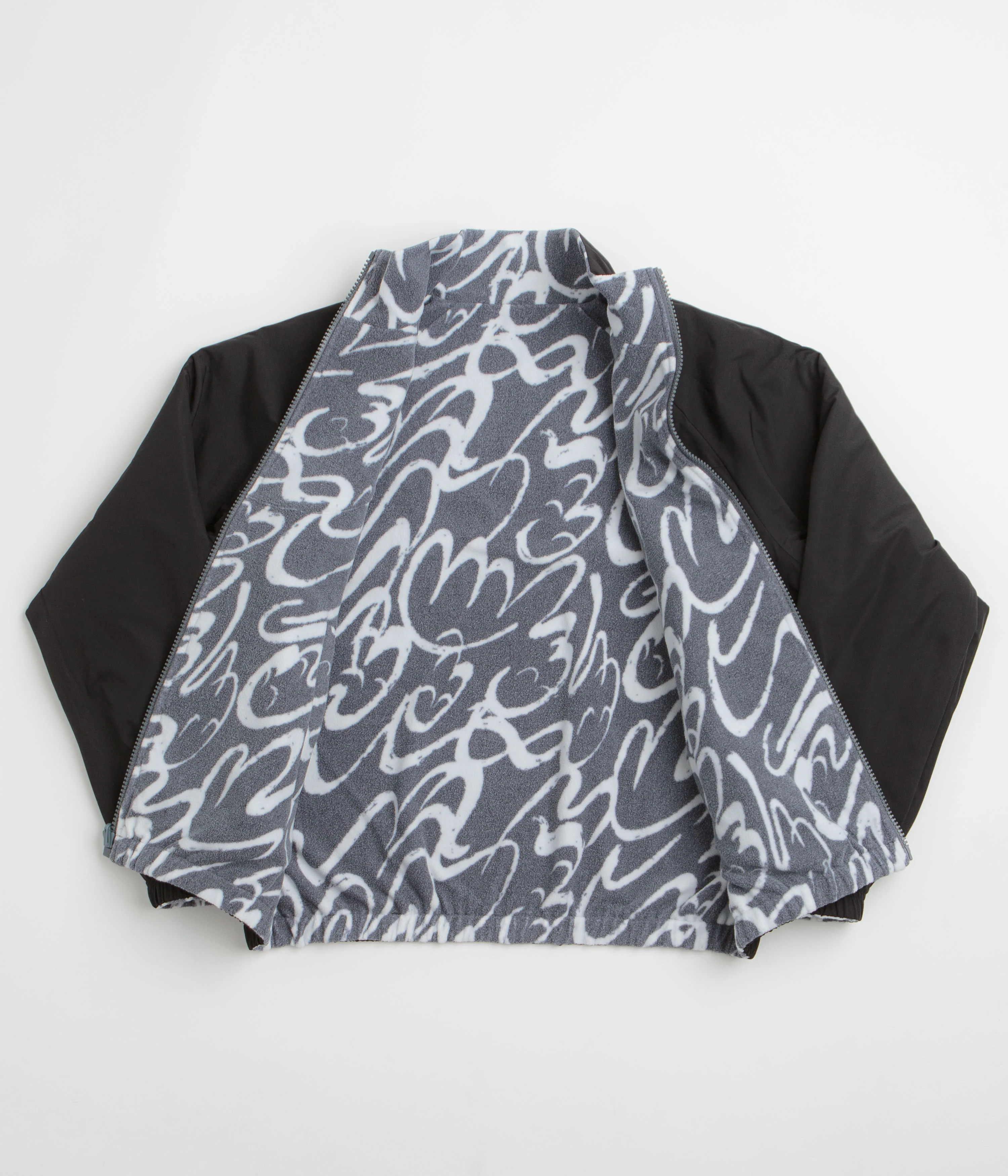 Dime Reversible Chilling Full Zip Fleece - Grey / Black - Image 4