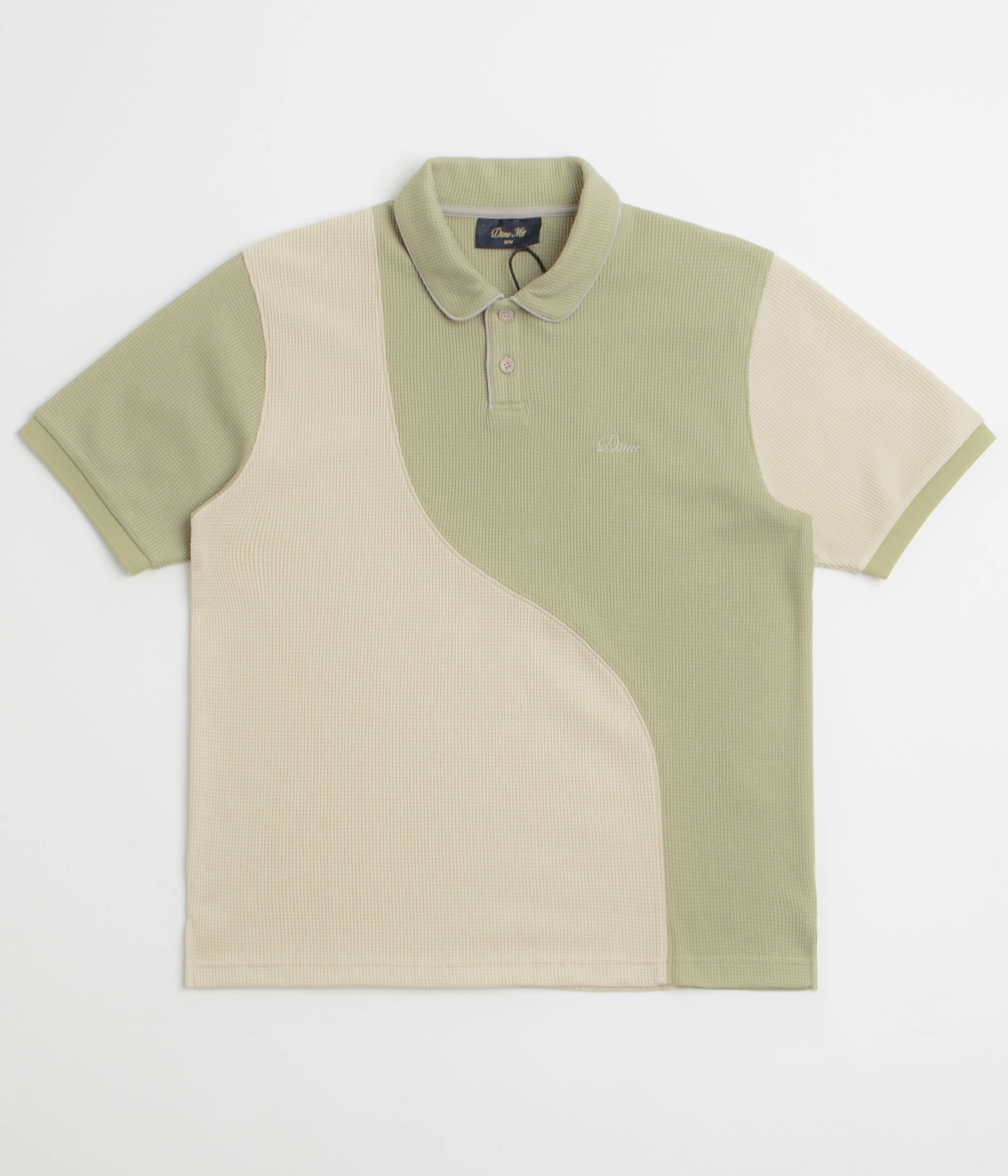 Dime Waffle Polo Shirt - Sage