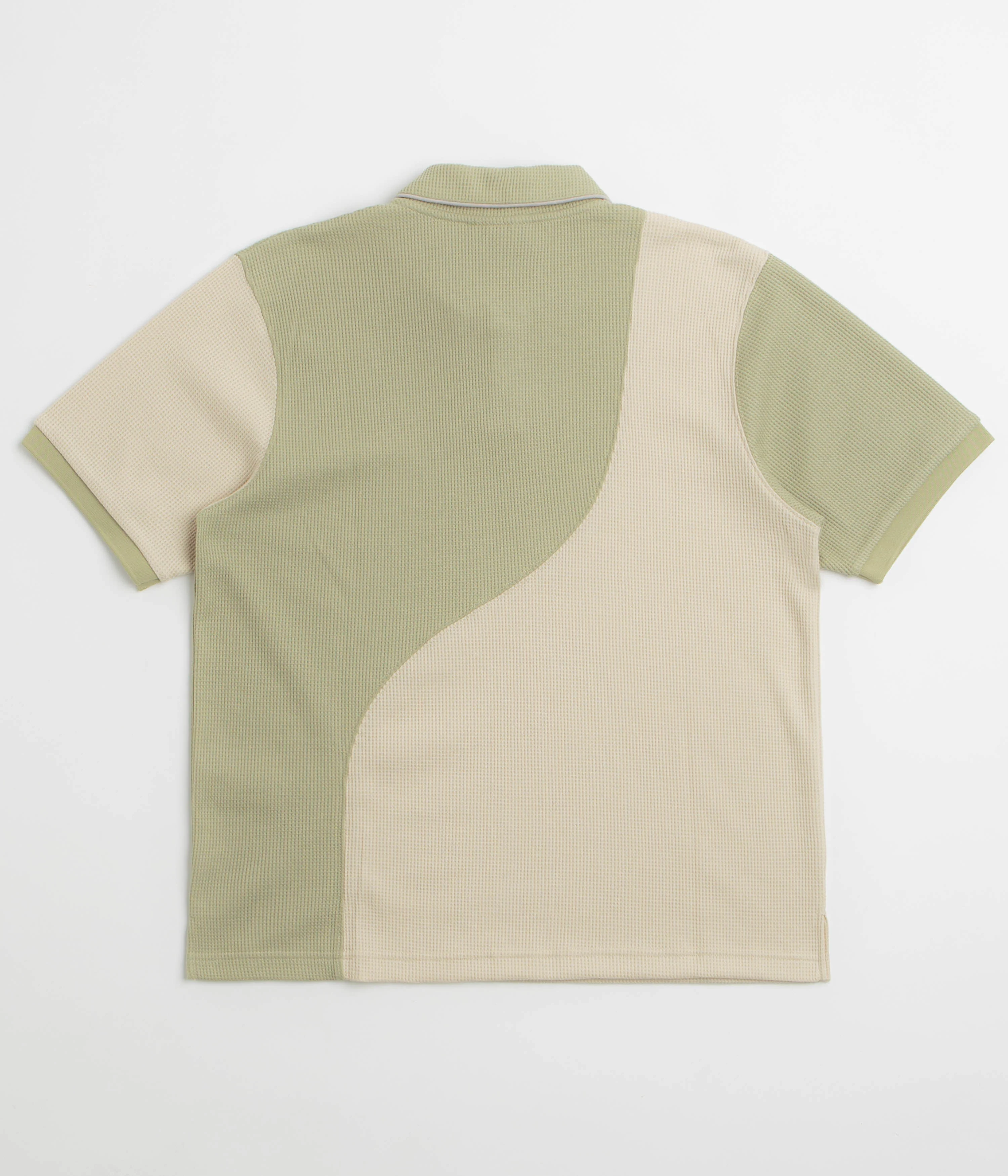 Dime Waffle Polo Shirt - Sage - Image 2