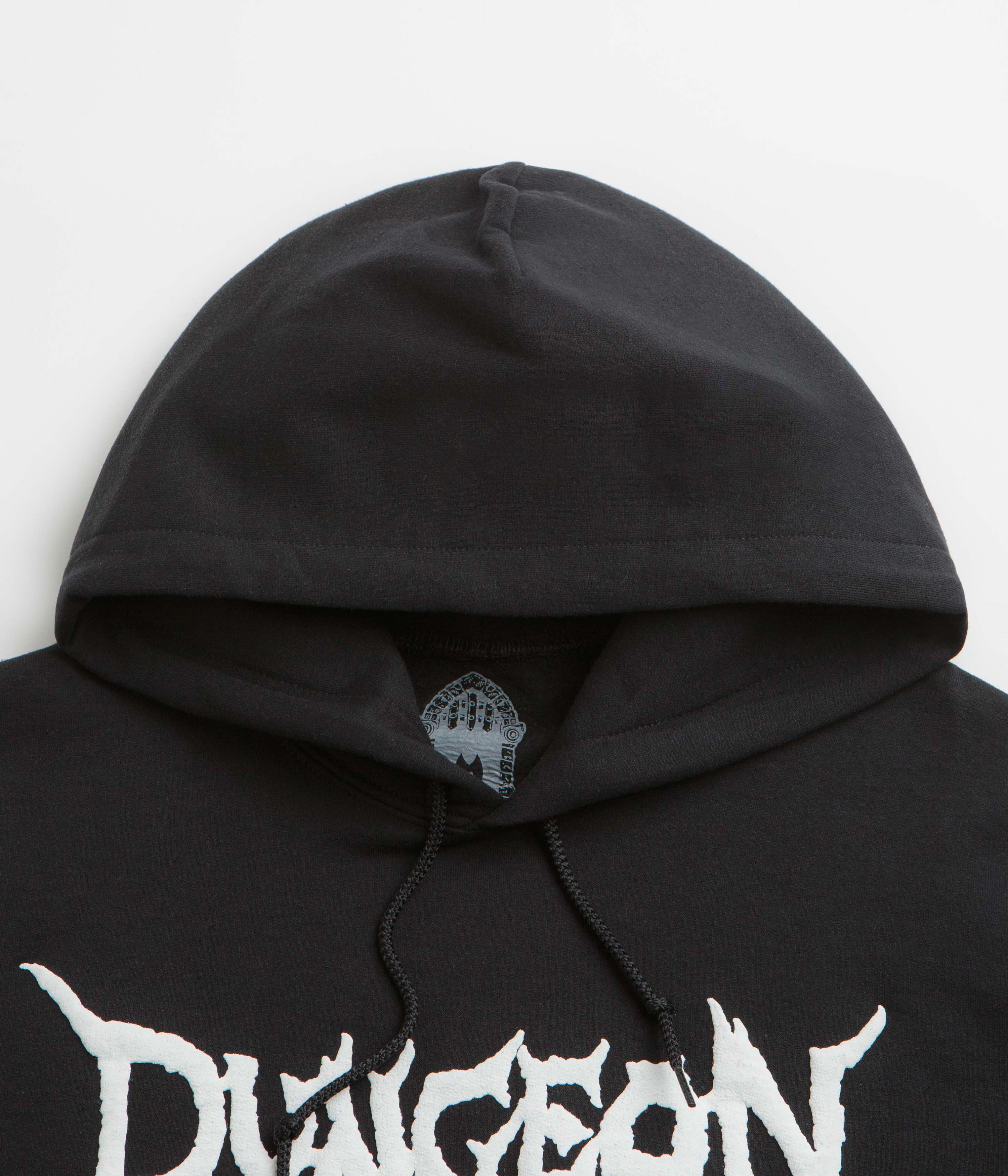 Dungeon Chain Logo Hoodie - Black / White - Image 2