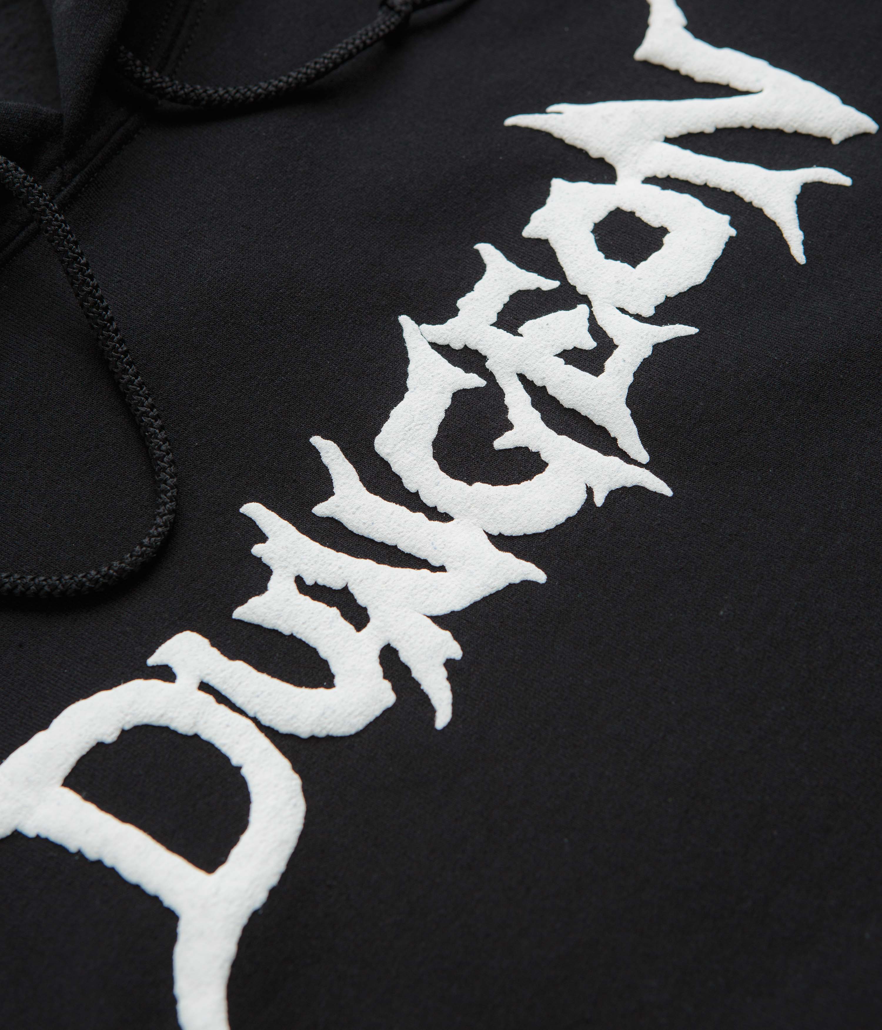 Dungeon Chain Logo Hoodie - Black / White - Image 3