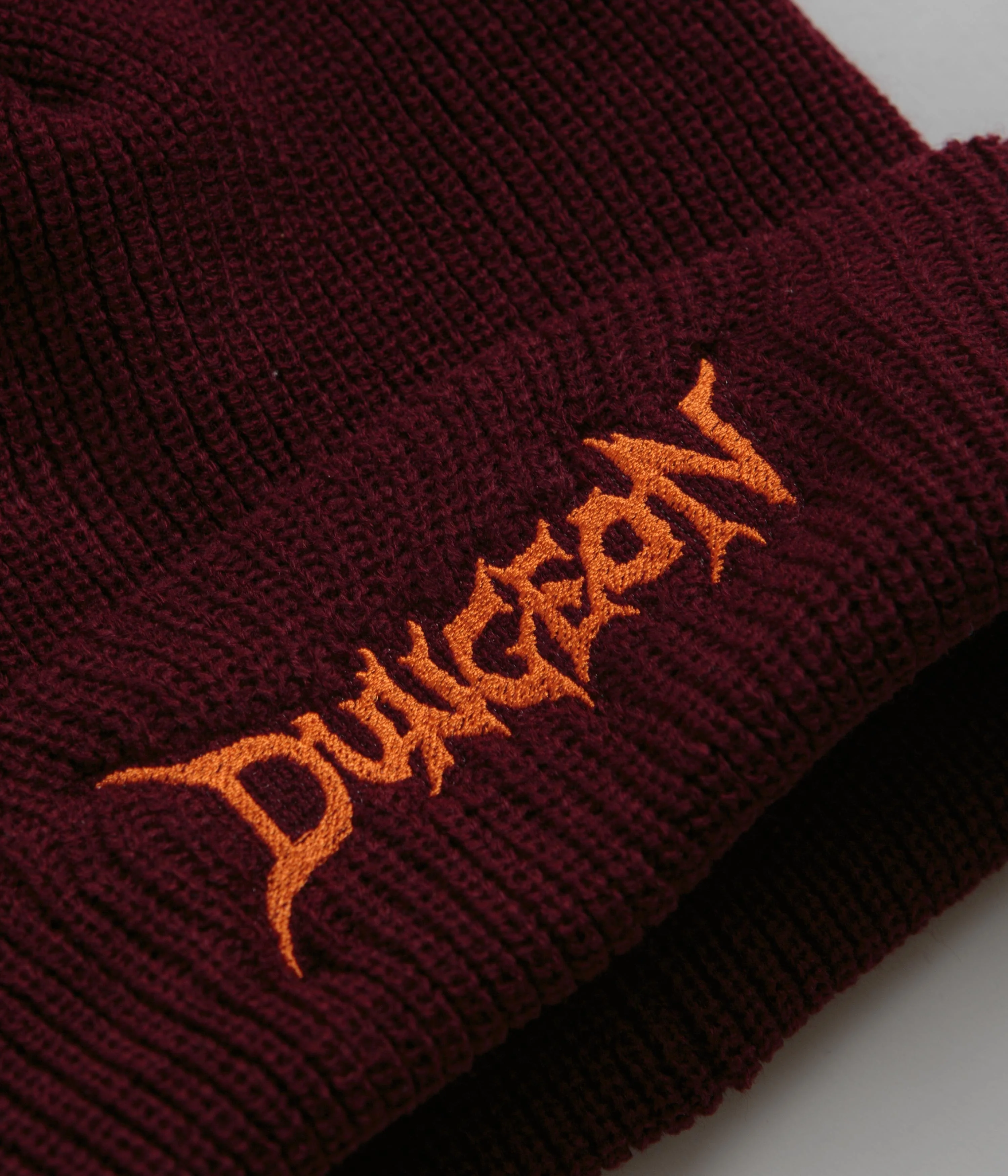 Dungeon Logo Beanie - Burgundy - Image 2