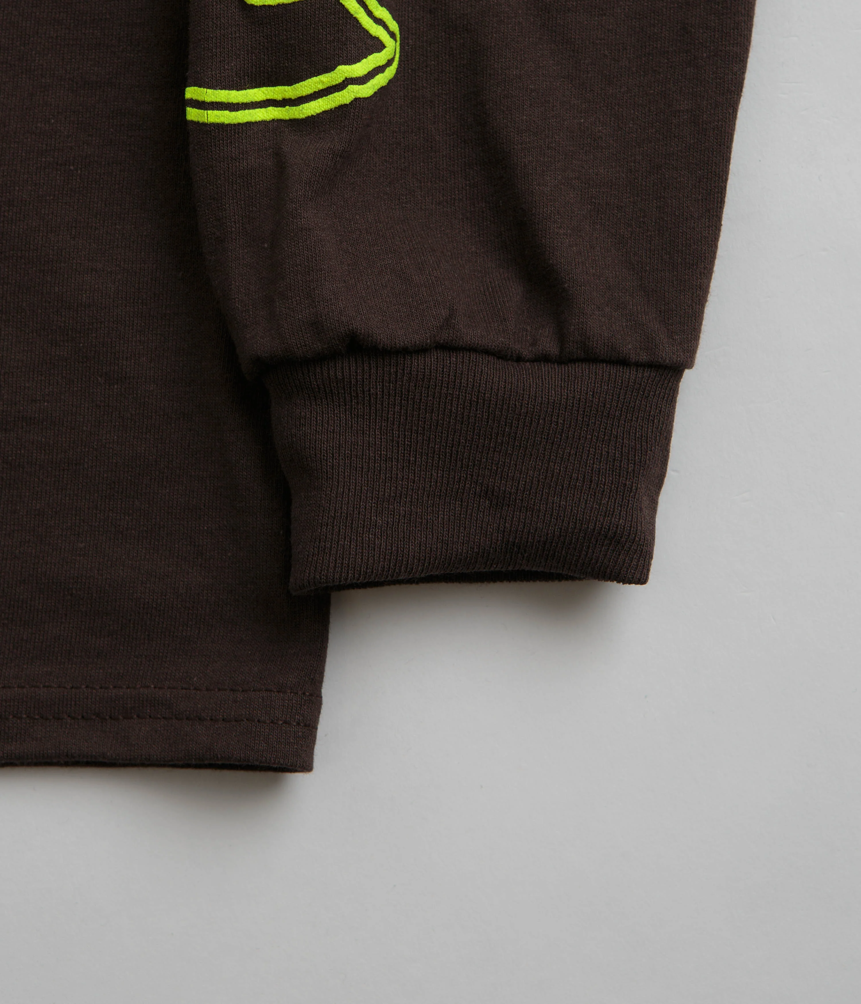 Dungeon Tower Long Sleeve T-Shirt - Chocolate / Neon Yellow - Image 3