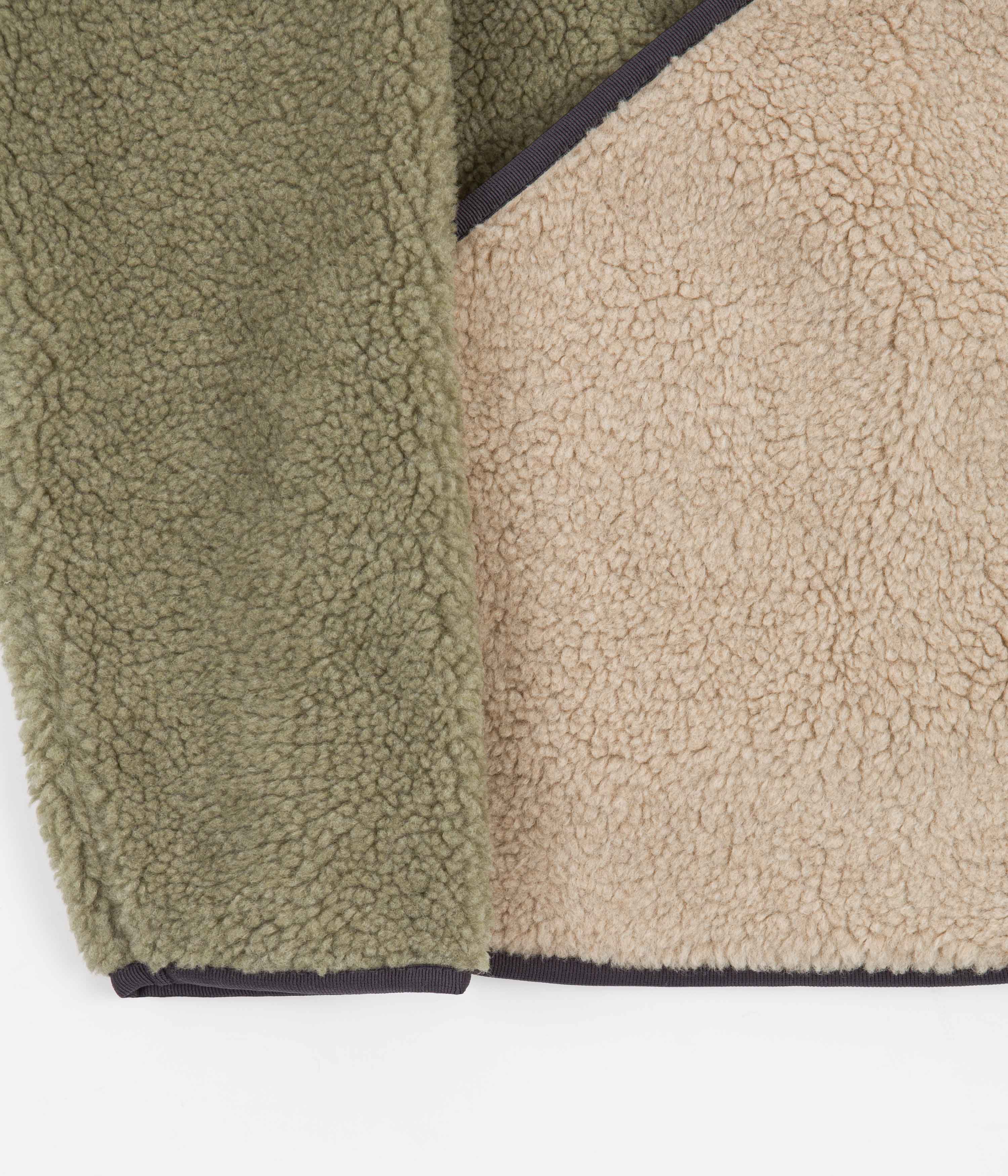 Folk Puzzle Zip Fleece - Mineral Green Mix - Image 3