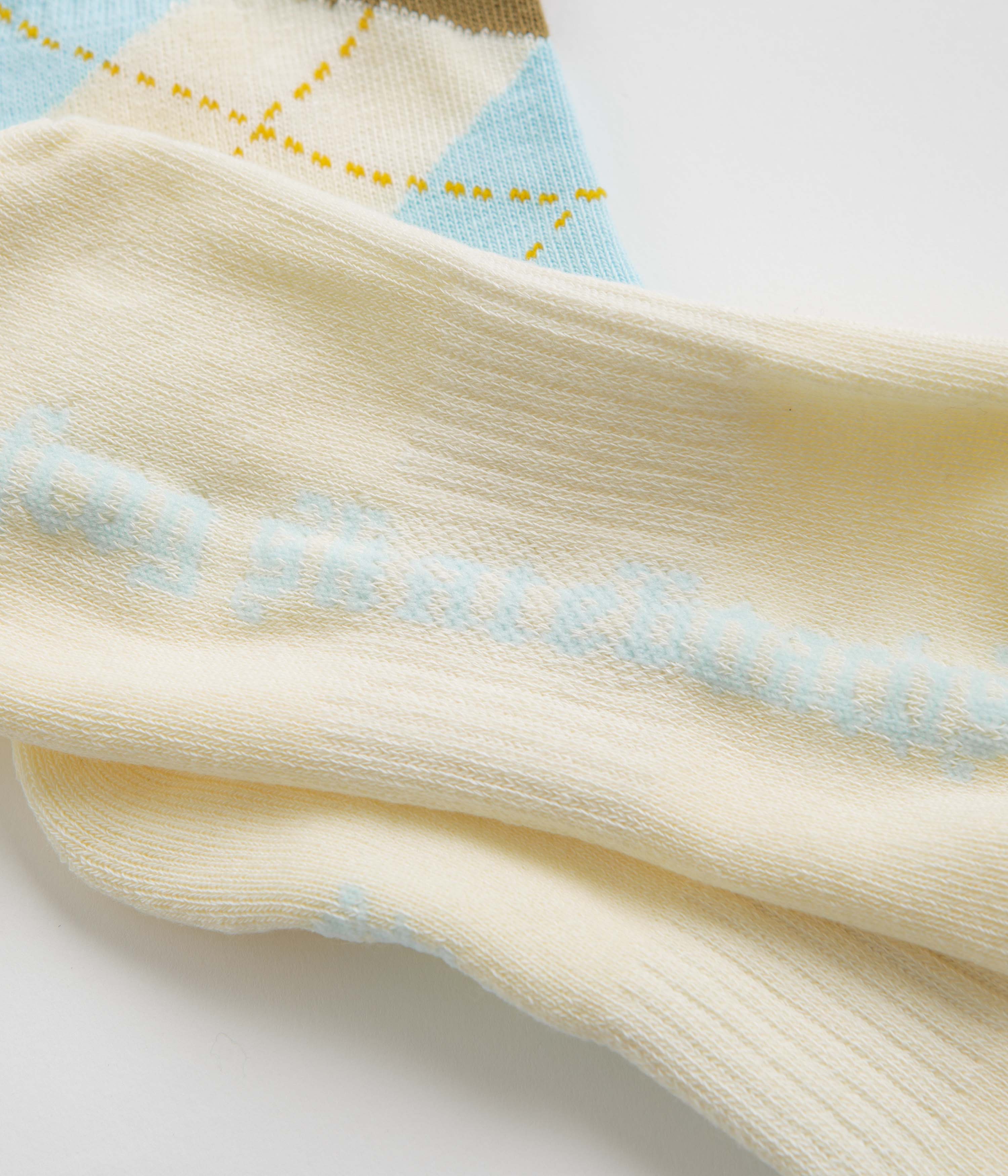Frog Argyle Socks - Cream - Image 2