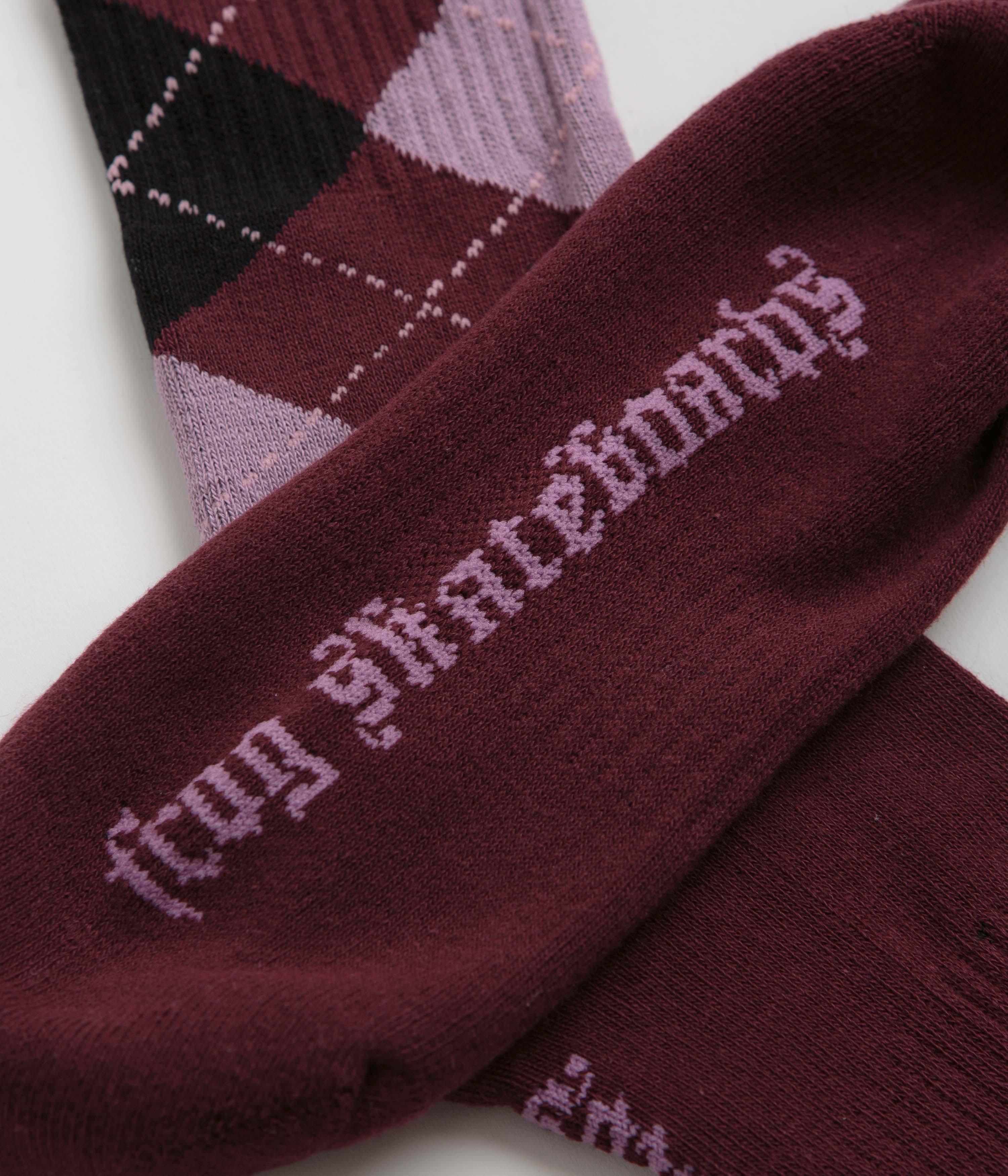 Frog Argyle Socks - Maroon - Image 2