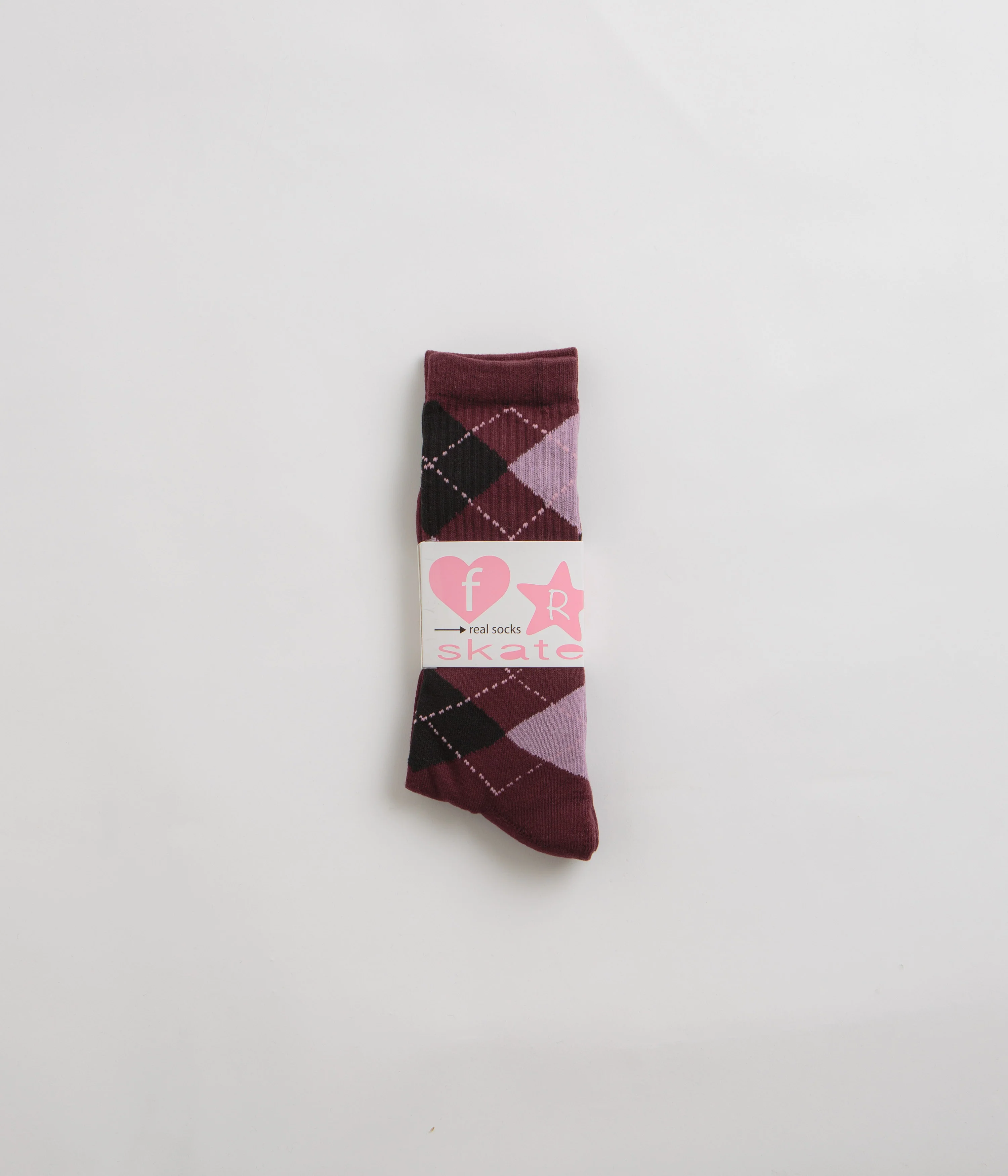 Frog Argyle Socks - Maroon - Image 3