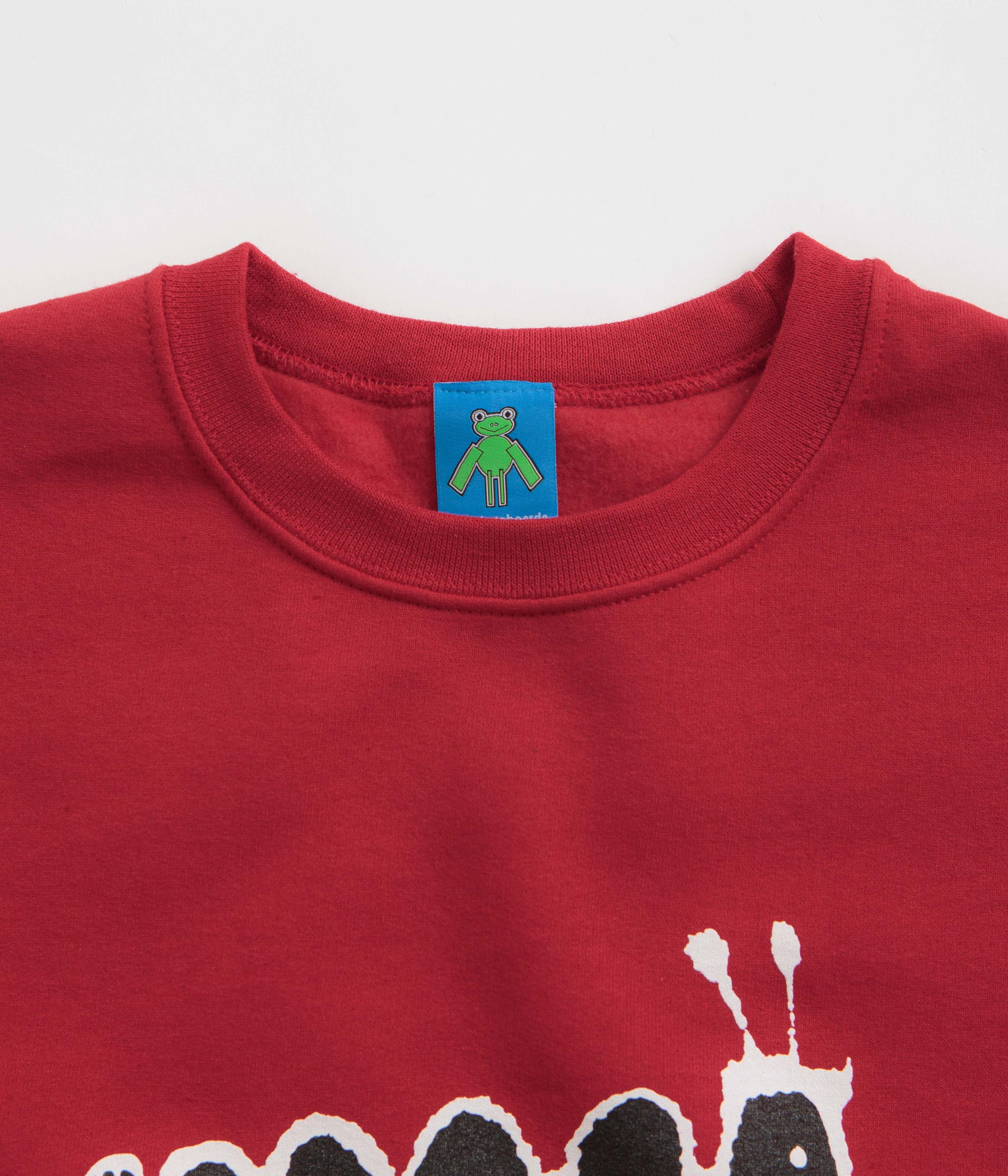Frog Caterpillar Crewneck Sweatshirt - Red - Image 2