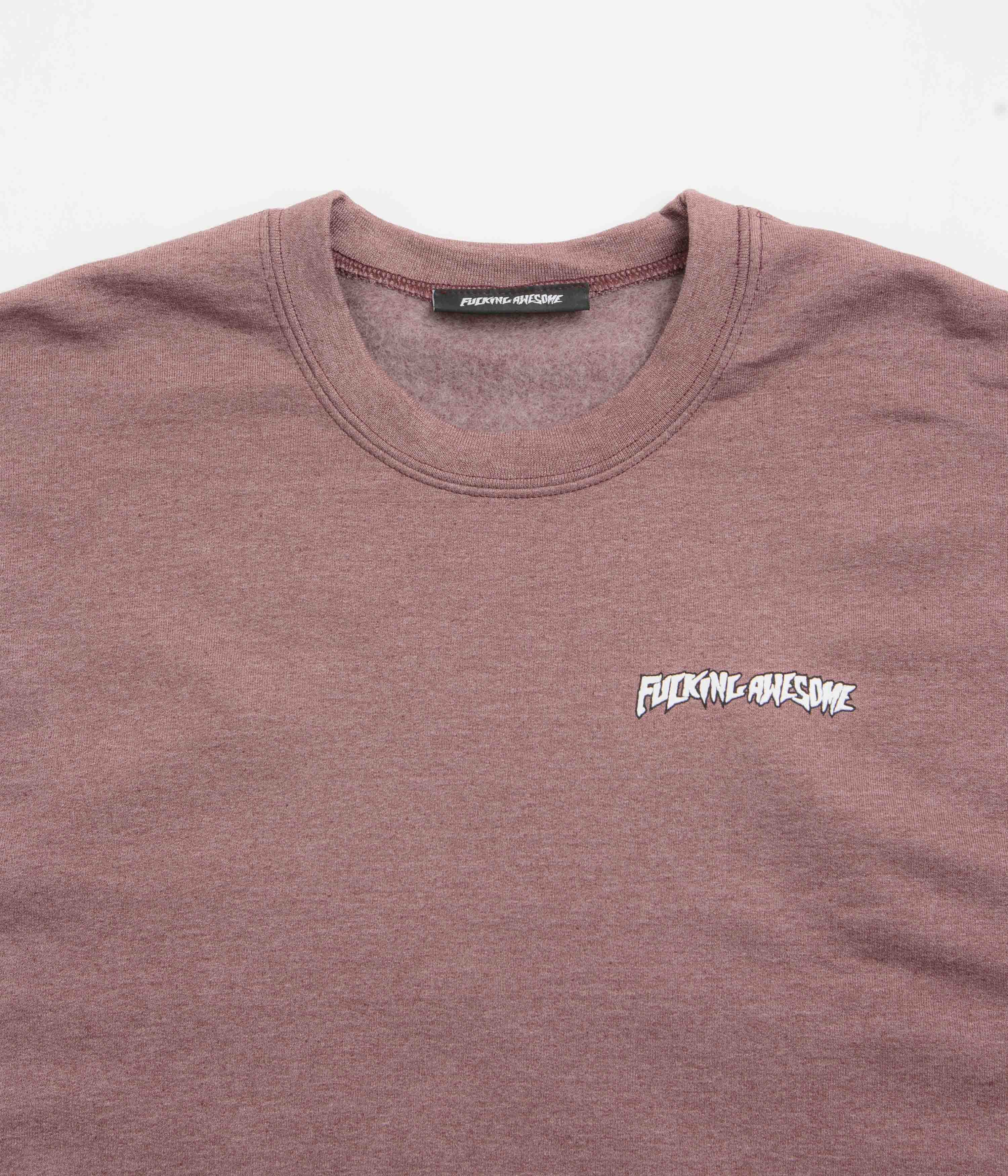 Fucking Awesome Believe Crewneck Sweatshirt - Maroon - Image 4