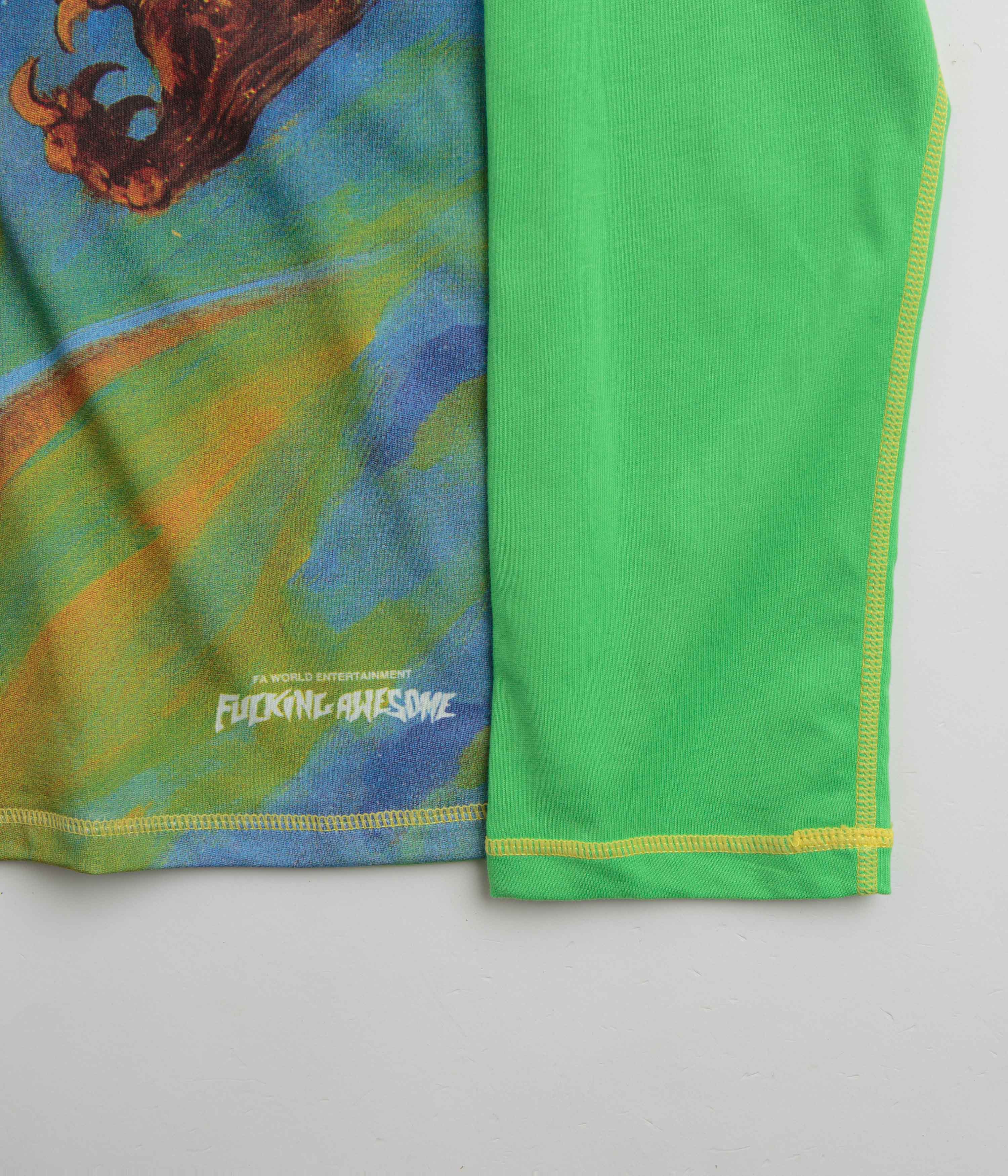Fucking Awesome Better Half Long Sleeve T-Shirt - Green - Image 2