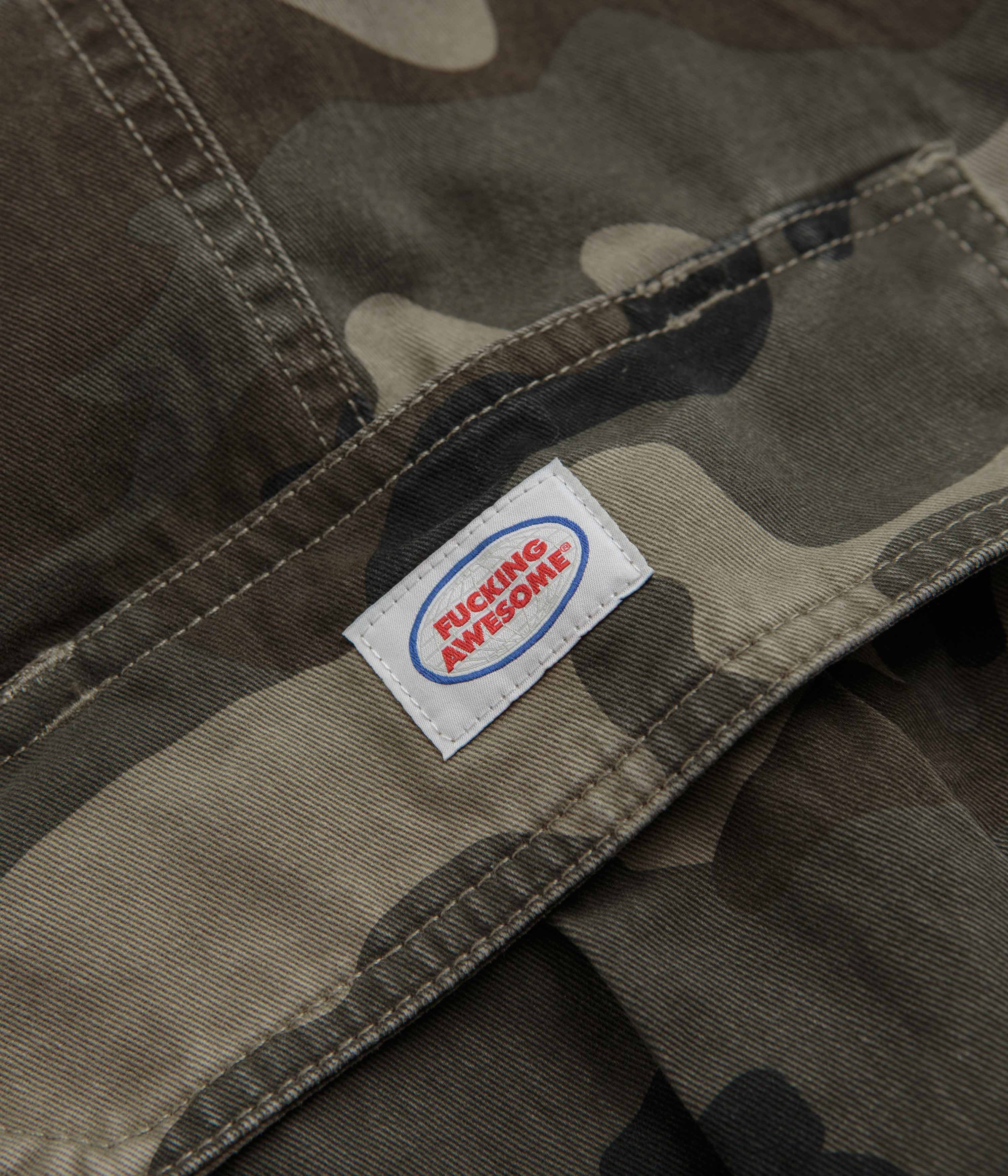 Fucking Awesome Contacts Washed Baggy Cargo Pants - Camo - Image 8