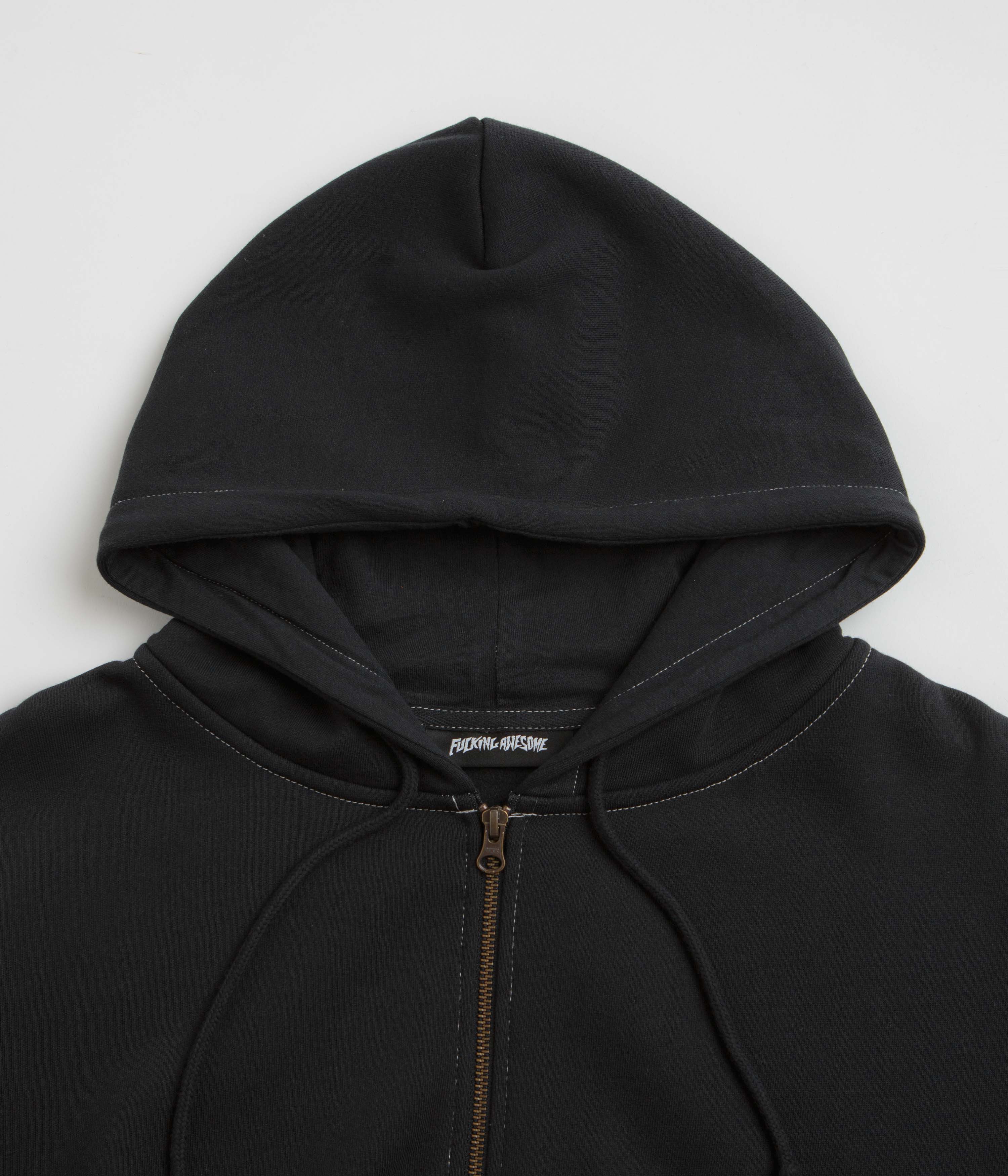 Fucking Awesome Contrast Stitch Hoodie - Black - Image 3