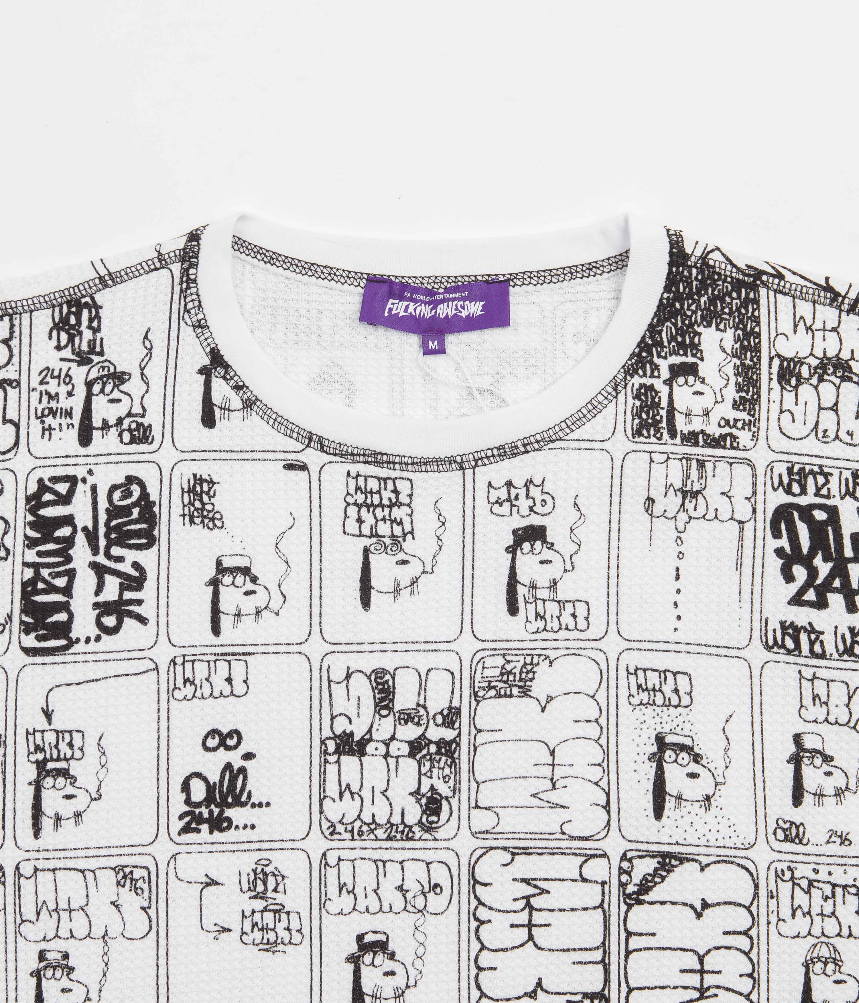 Fucking Awesome Dill Wanto Thermal Long Sleeve T-Shirt - White - Image 4