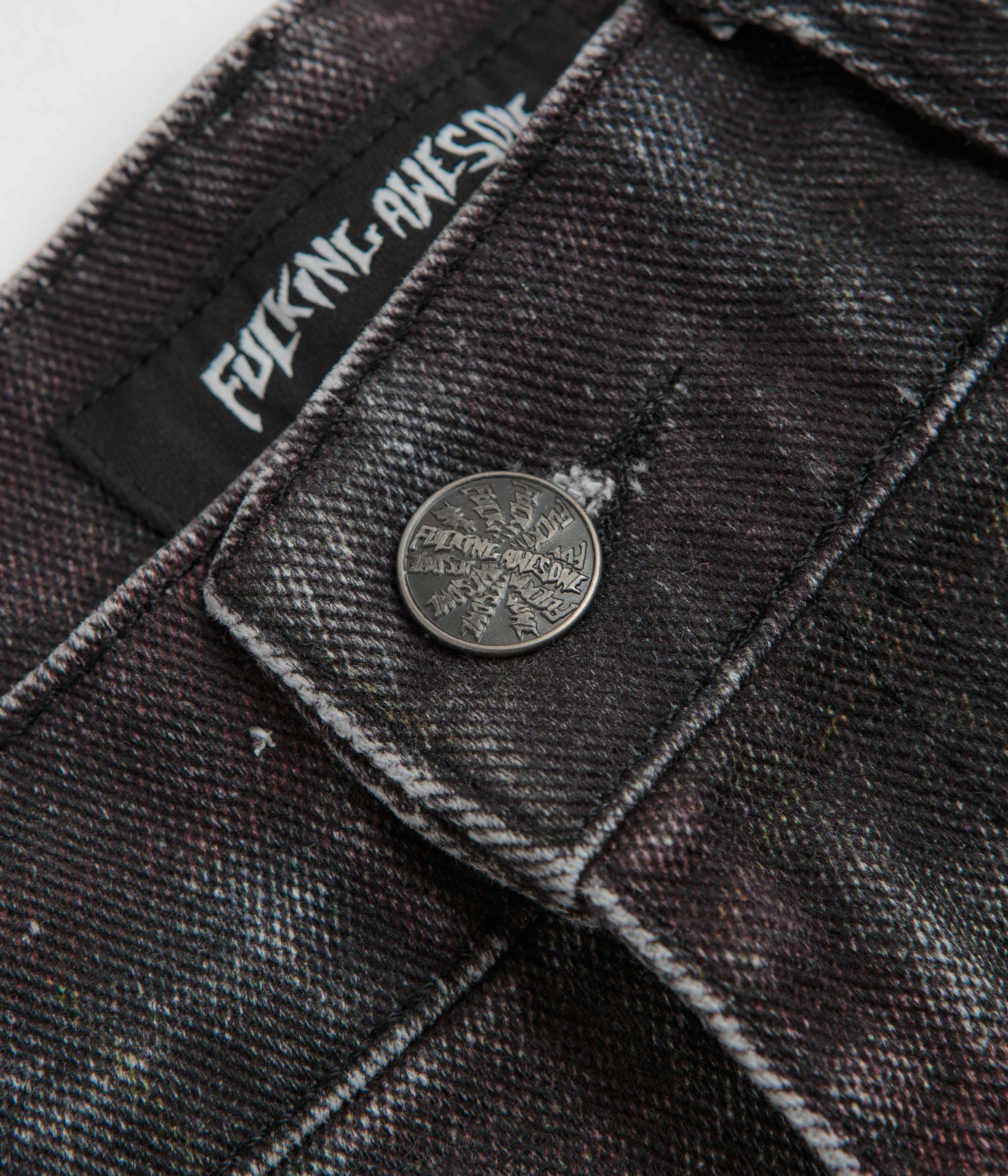 Fucking Awesome Distressed Plaid Fecke Jeans - Plaid - Image 4