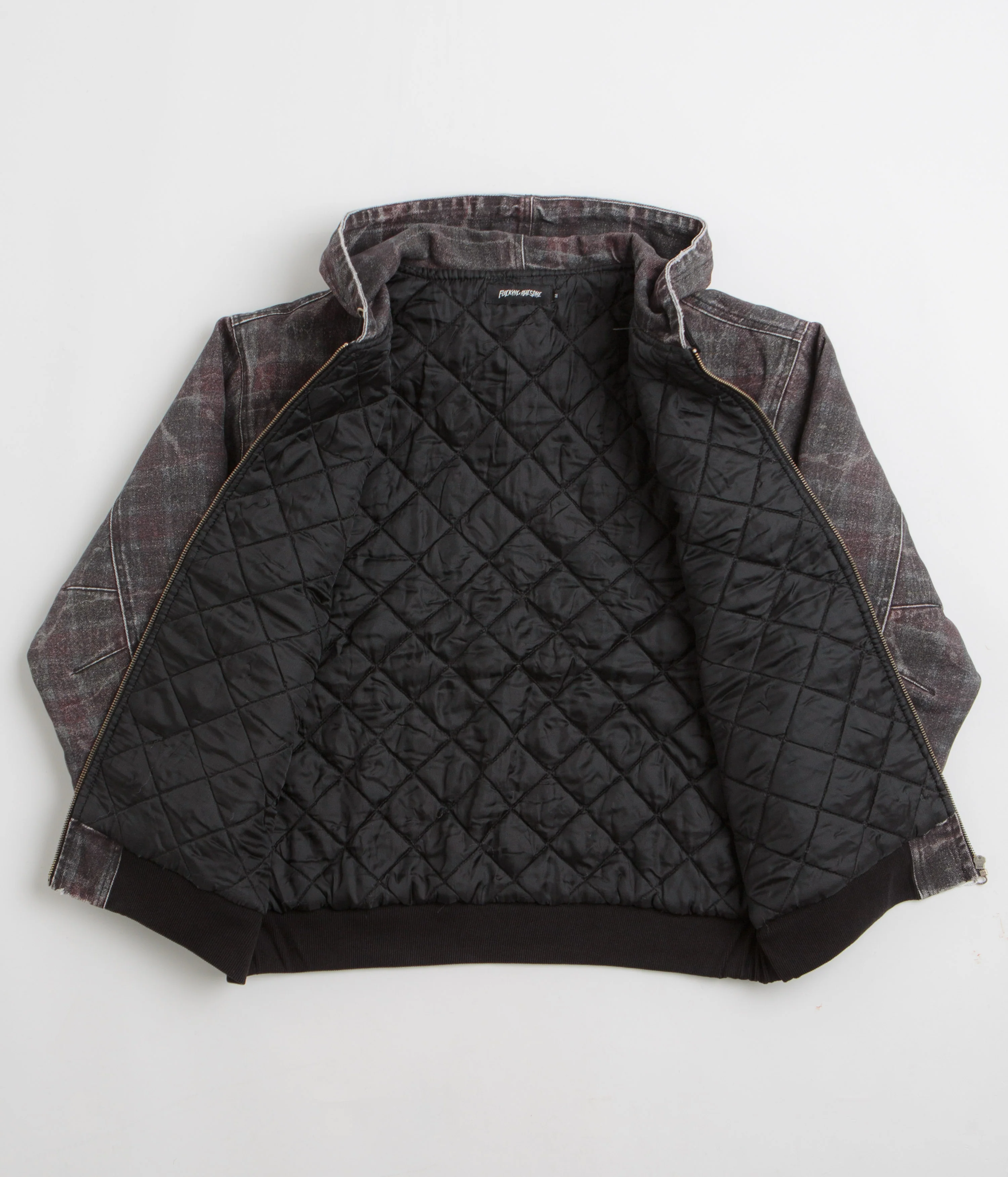Fucking Awesome Distressed Plaid KO Work Jacket - Brown - Image 2