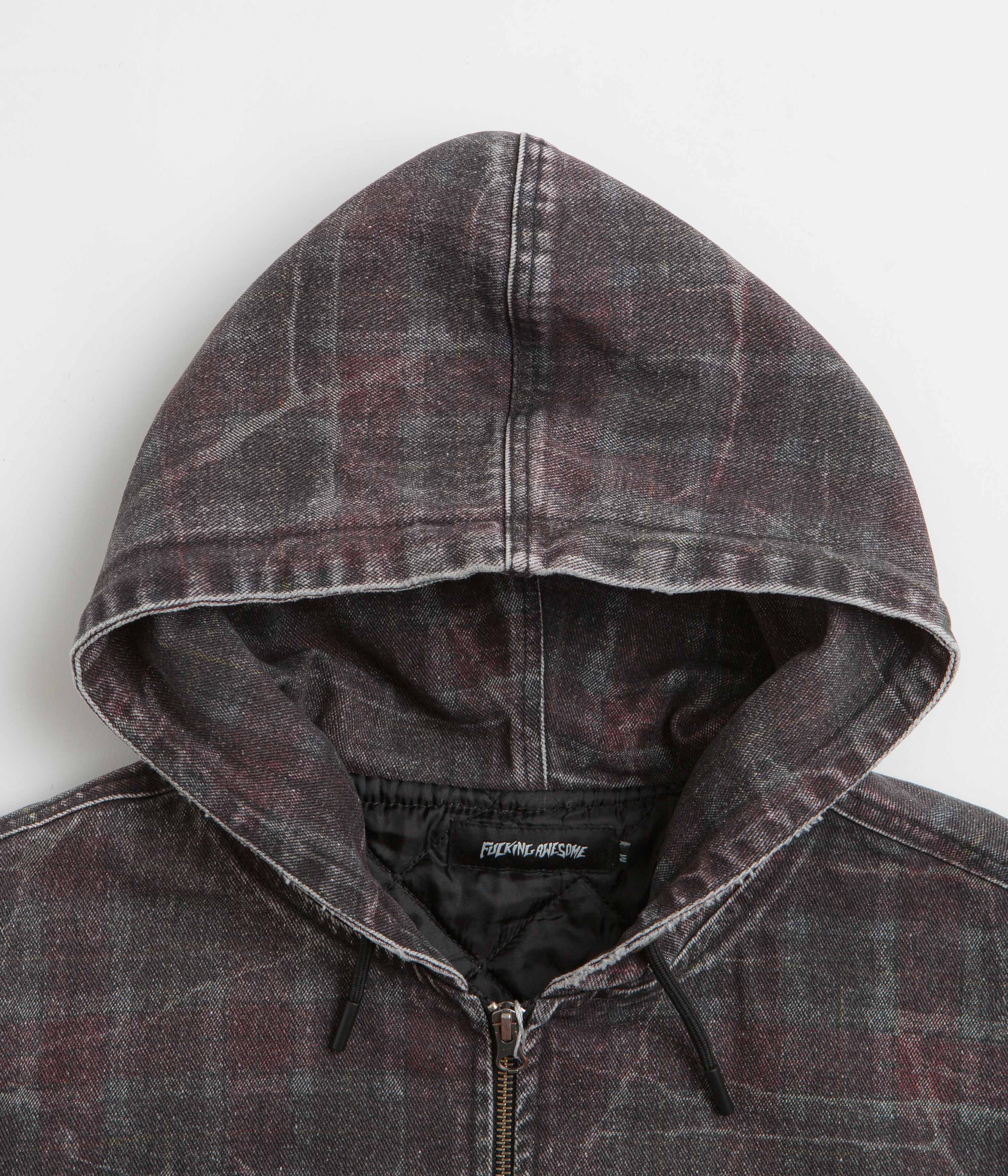 Fucking Awesome Distressed Plaid KO Work Jacket - Brown - Image 4