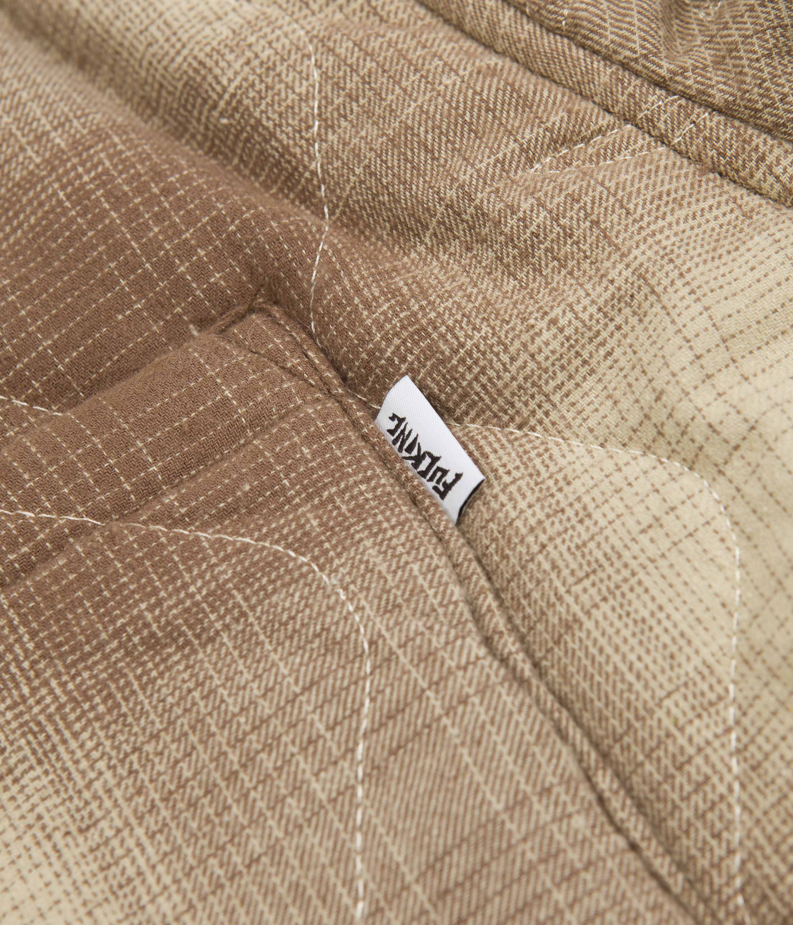 Fucking Awesome Lightweight Reversible Flannel Jacket - Tan / Brown - Image 4