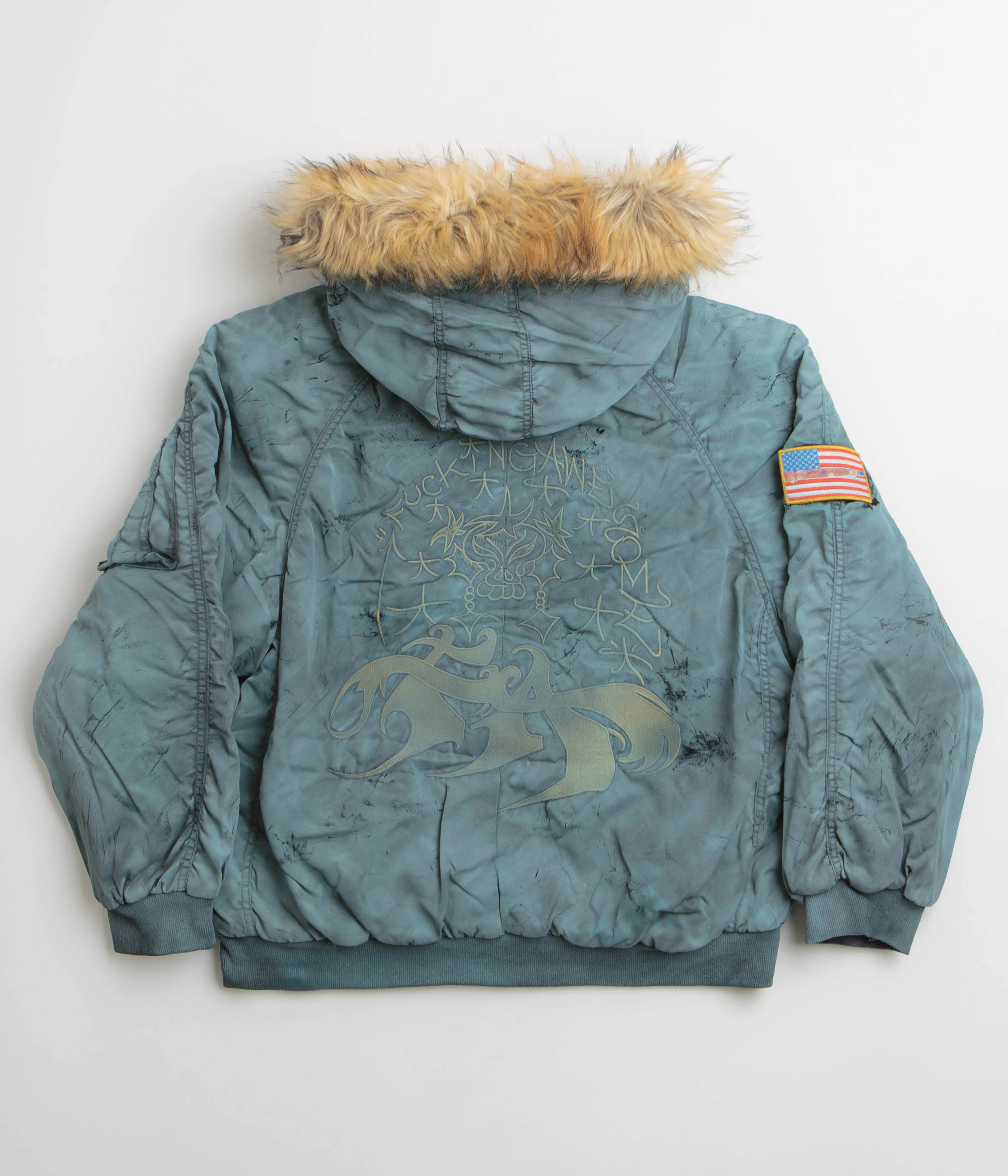 Fucking Awesome Savie Hooded Bomber Jacket - Black - Image 2