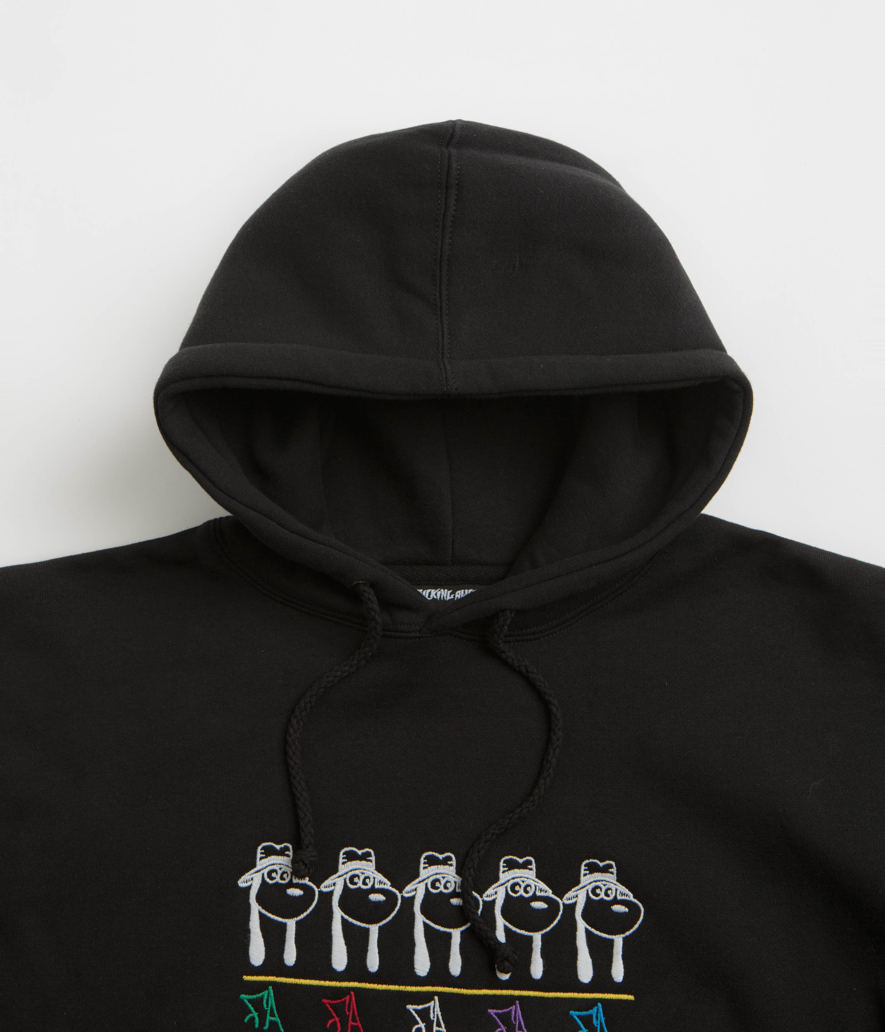 Fucking Awesome Spike Repeat Embroidered Hoodie - Black - Image 3