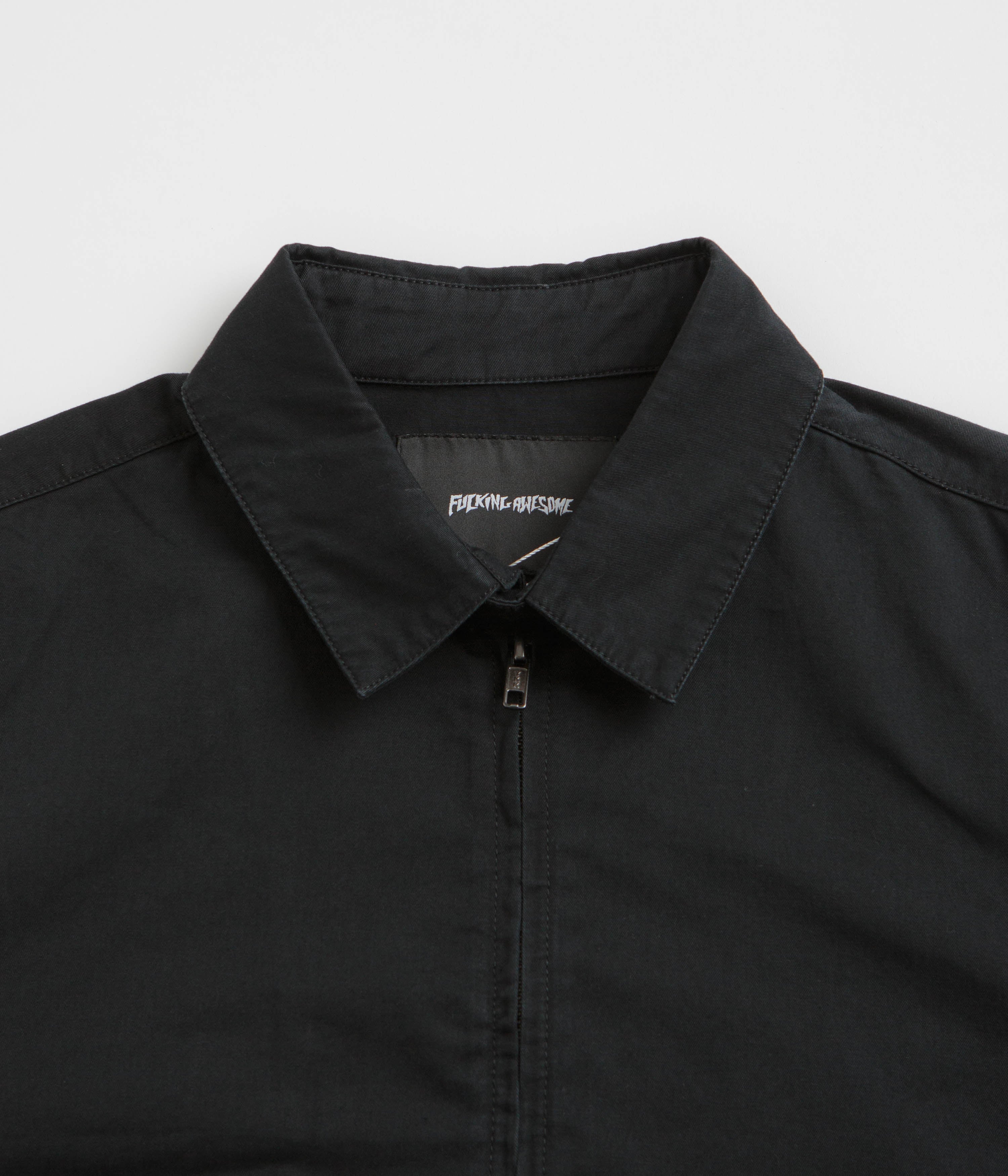 Fucking Awesome Washed Harrington Jacket - Black - Image 5