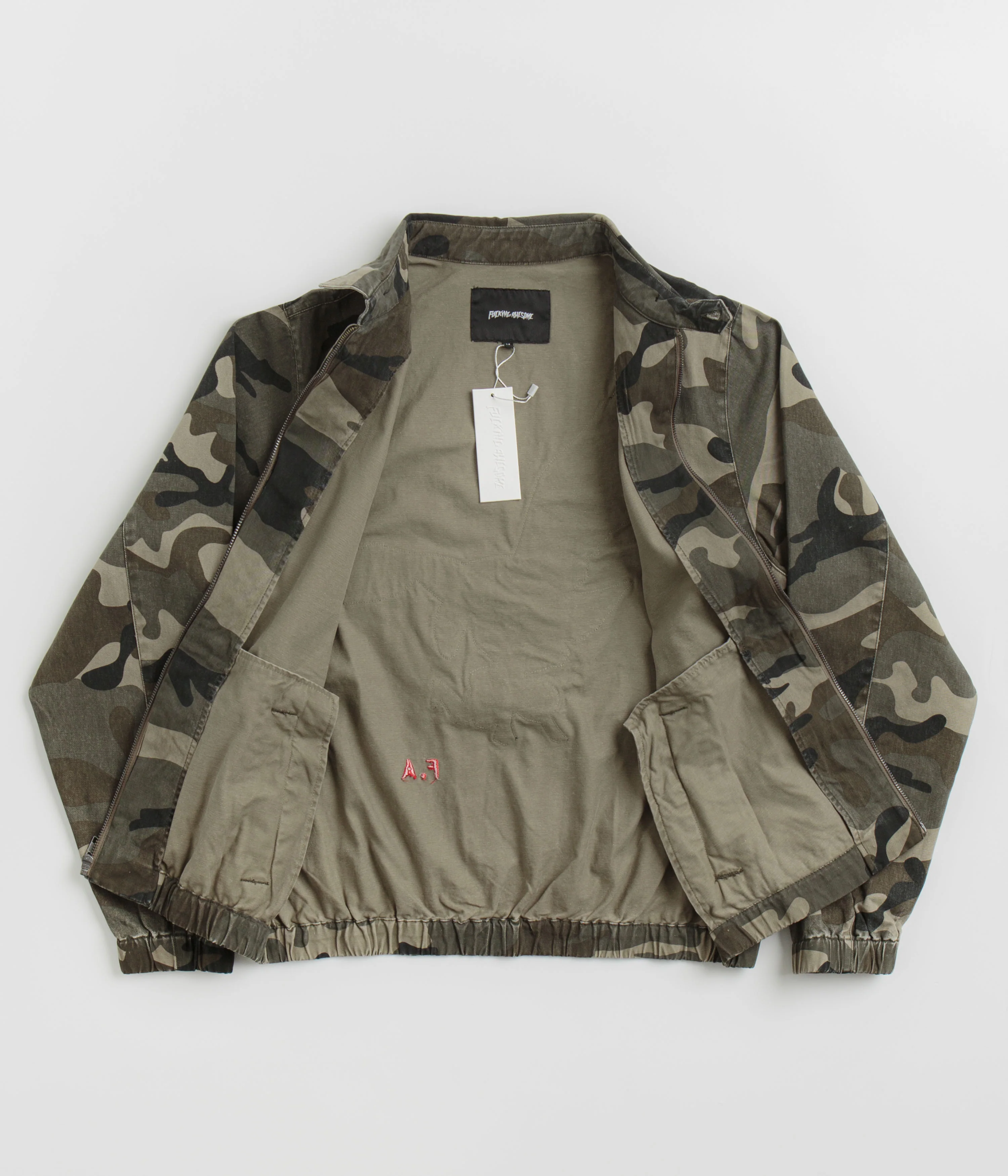 Fucking Awesome Washed Harrington Jacket - Camo - Image 3
